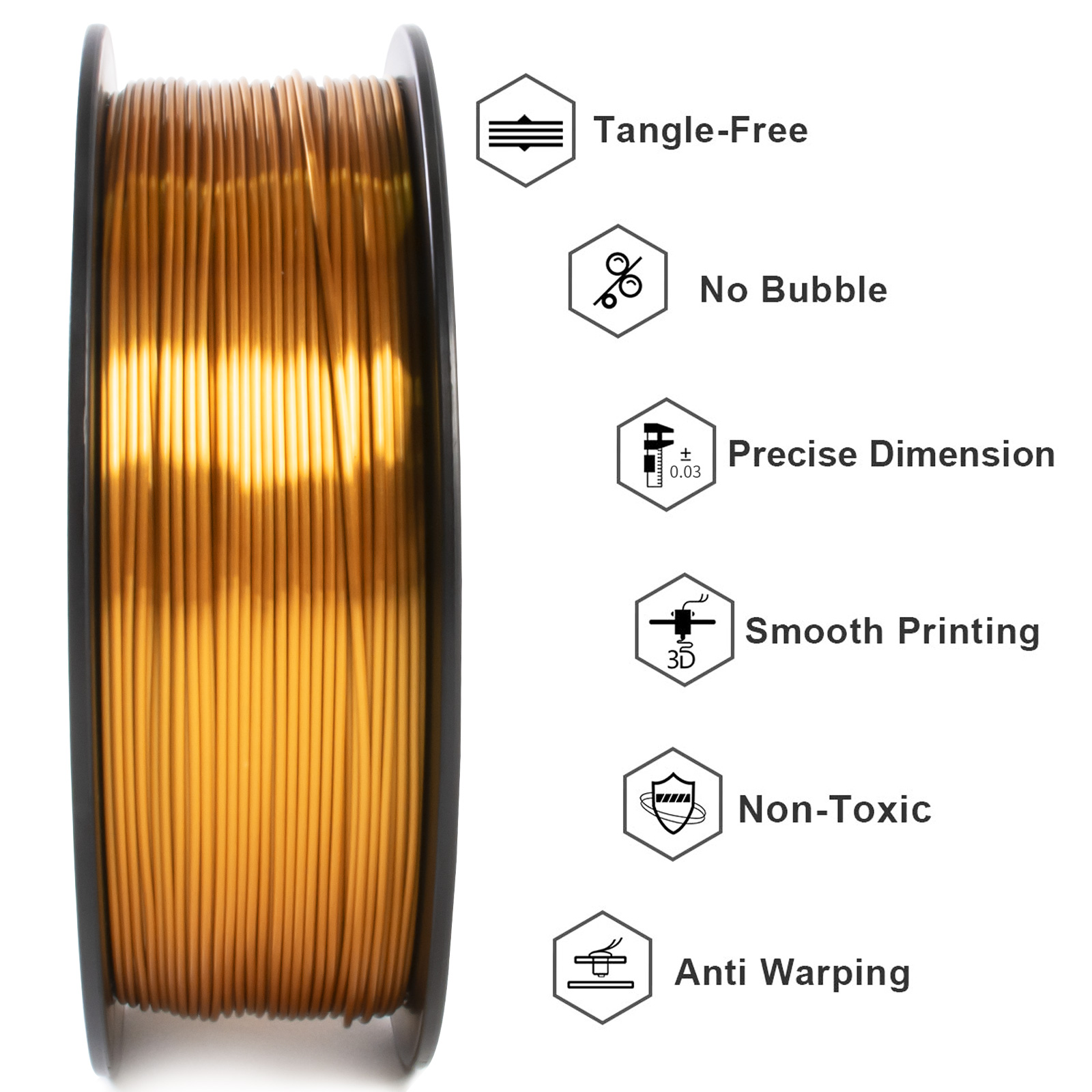 GEEETECH 3D Printer Filament Silk/Two-color/Tricolor Change PLA 1.75mm 1KG/Roll