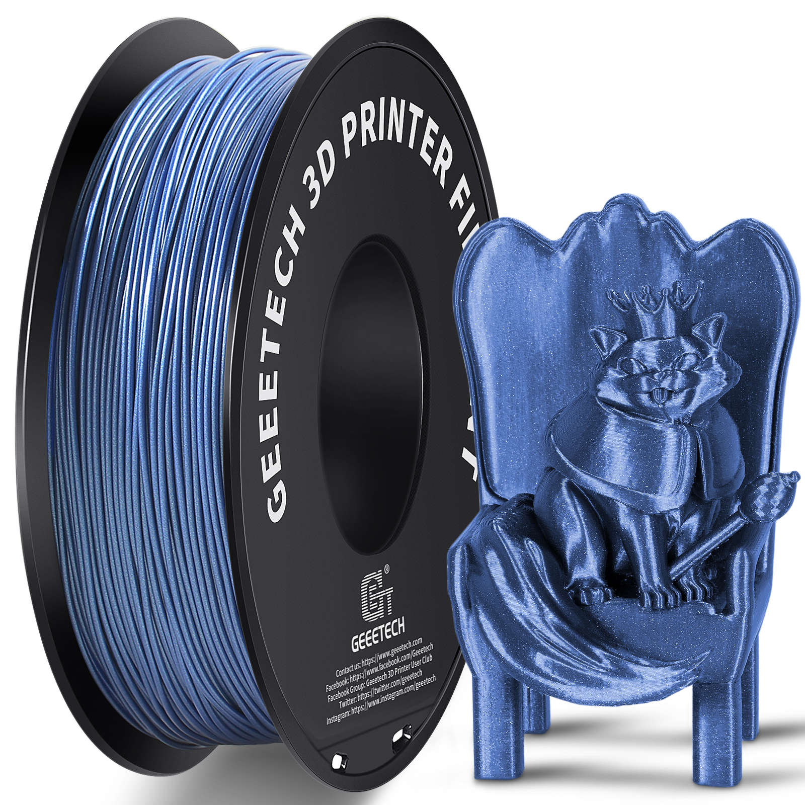 GEEETECH 3D Printer Filament 1KG/roll PLA/ABS+/PETG/TPU/Matte PLA Consumables US