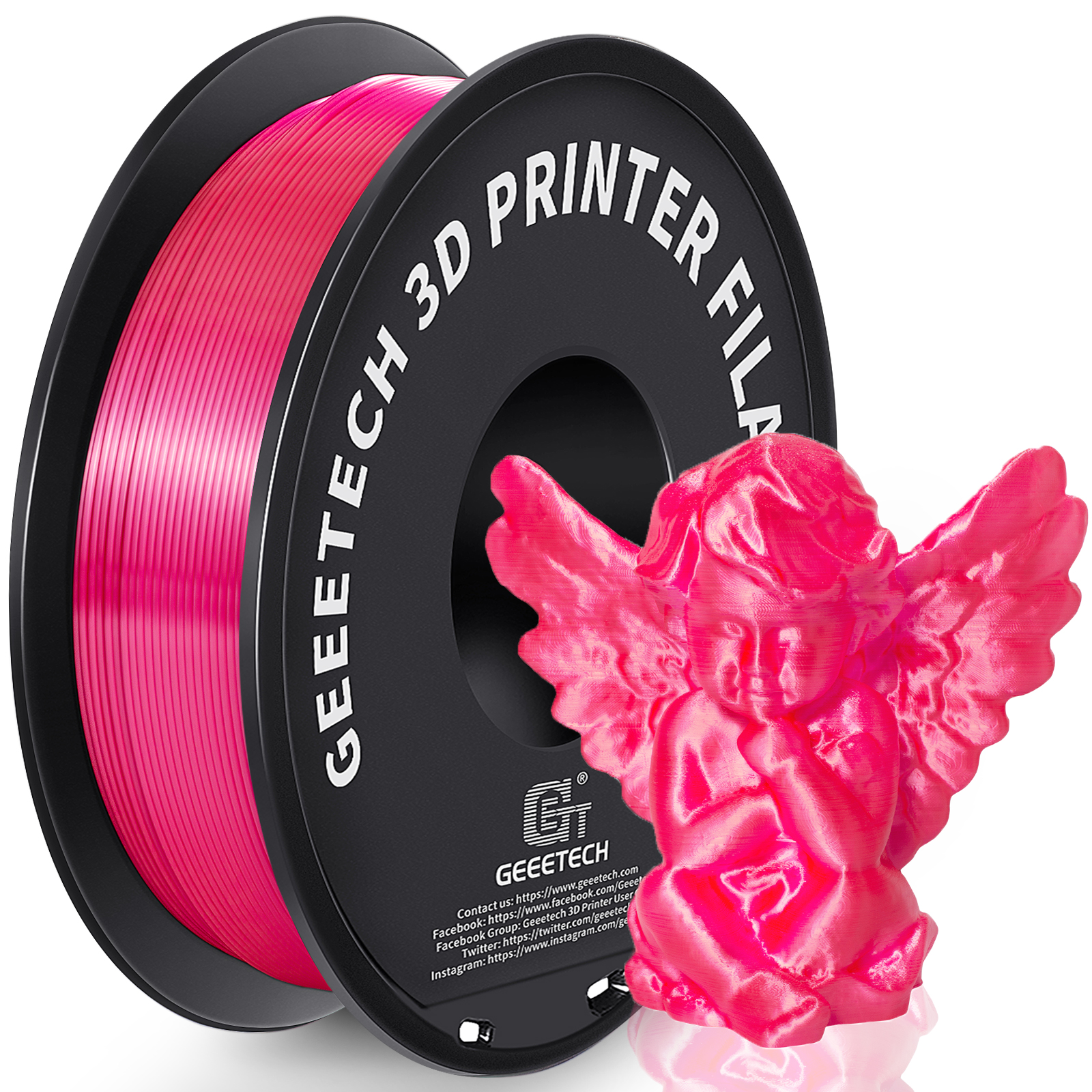 GEEETECH 3D Printer Filament 1KG/roll PLA/ABS+/PETG/TPU/Matte PLA Consumables US