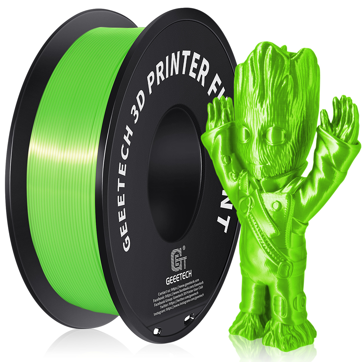 GEEETECH 3D Printer Filament 1KG/roll PLA/ABS+/PETG/TPU/Matte PLA Consumables US