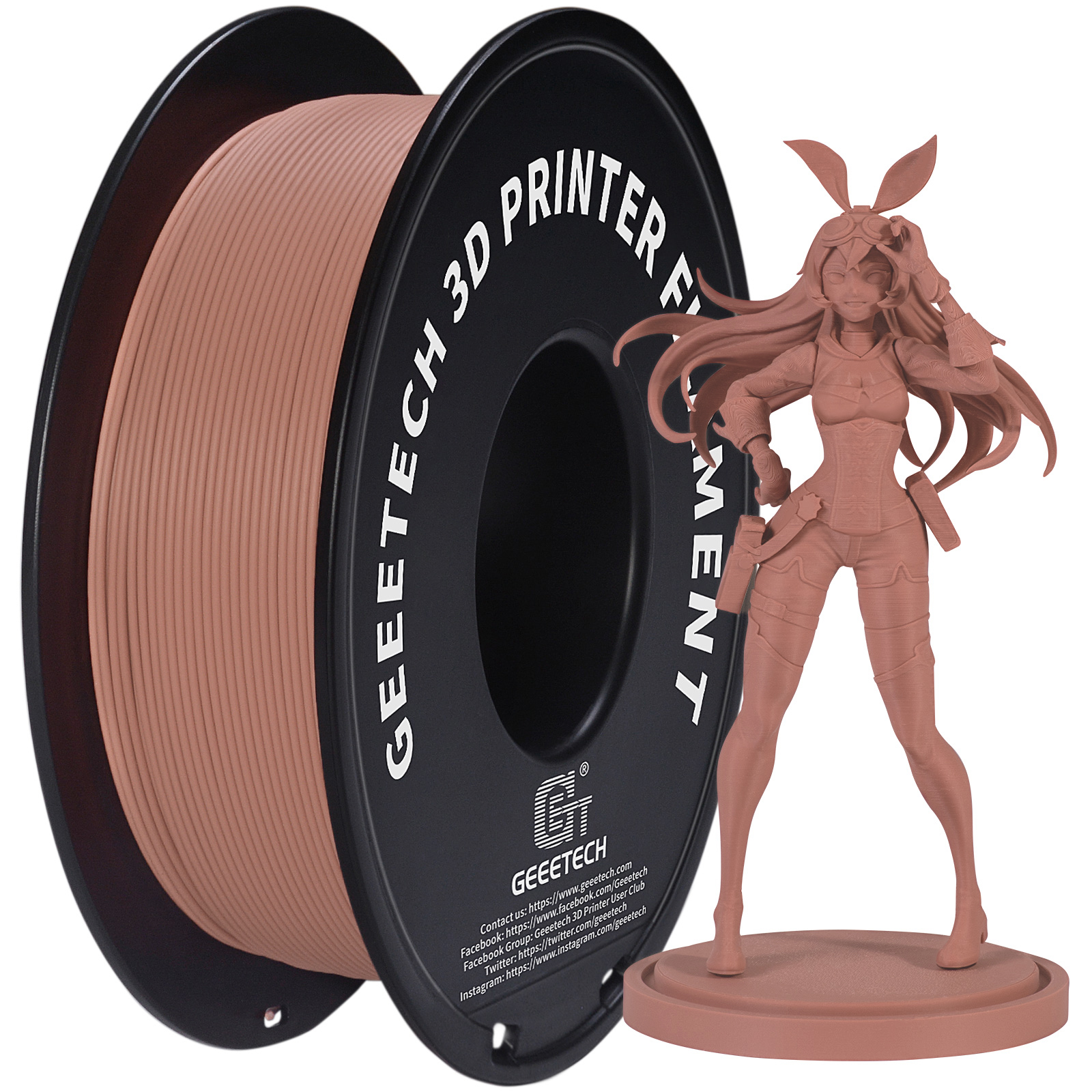 GEEETECH 3D Printer Filament 1KG/roll PLA/ABS+/PETG/TPU/Matte PLA Consumables US