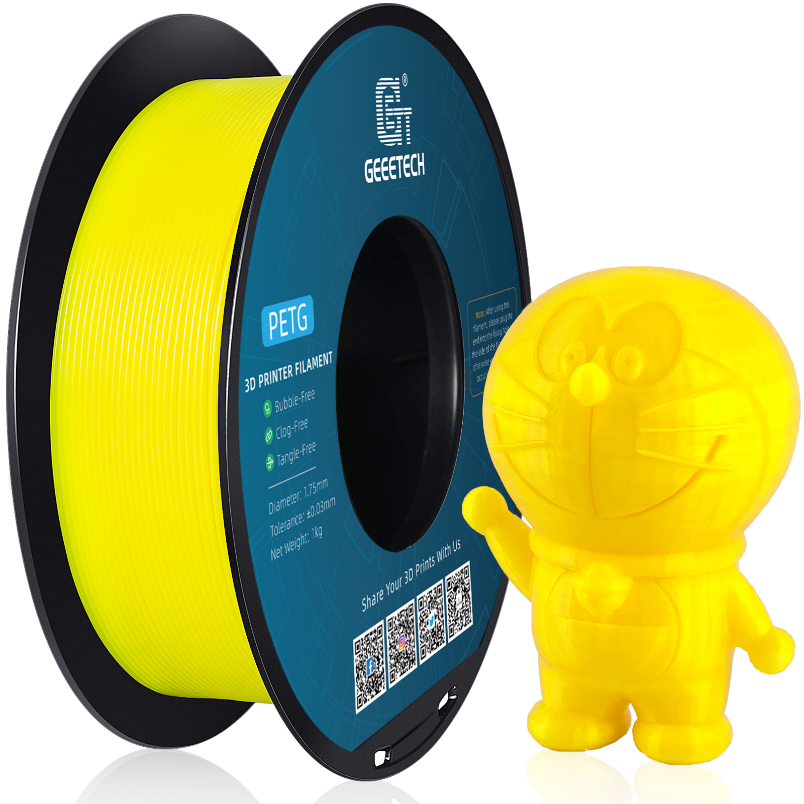 GEEETECH 3D Printer Filament 1KG/roll PLA/ABS+/PETG/TPU/Matte PLA Consumables US