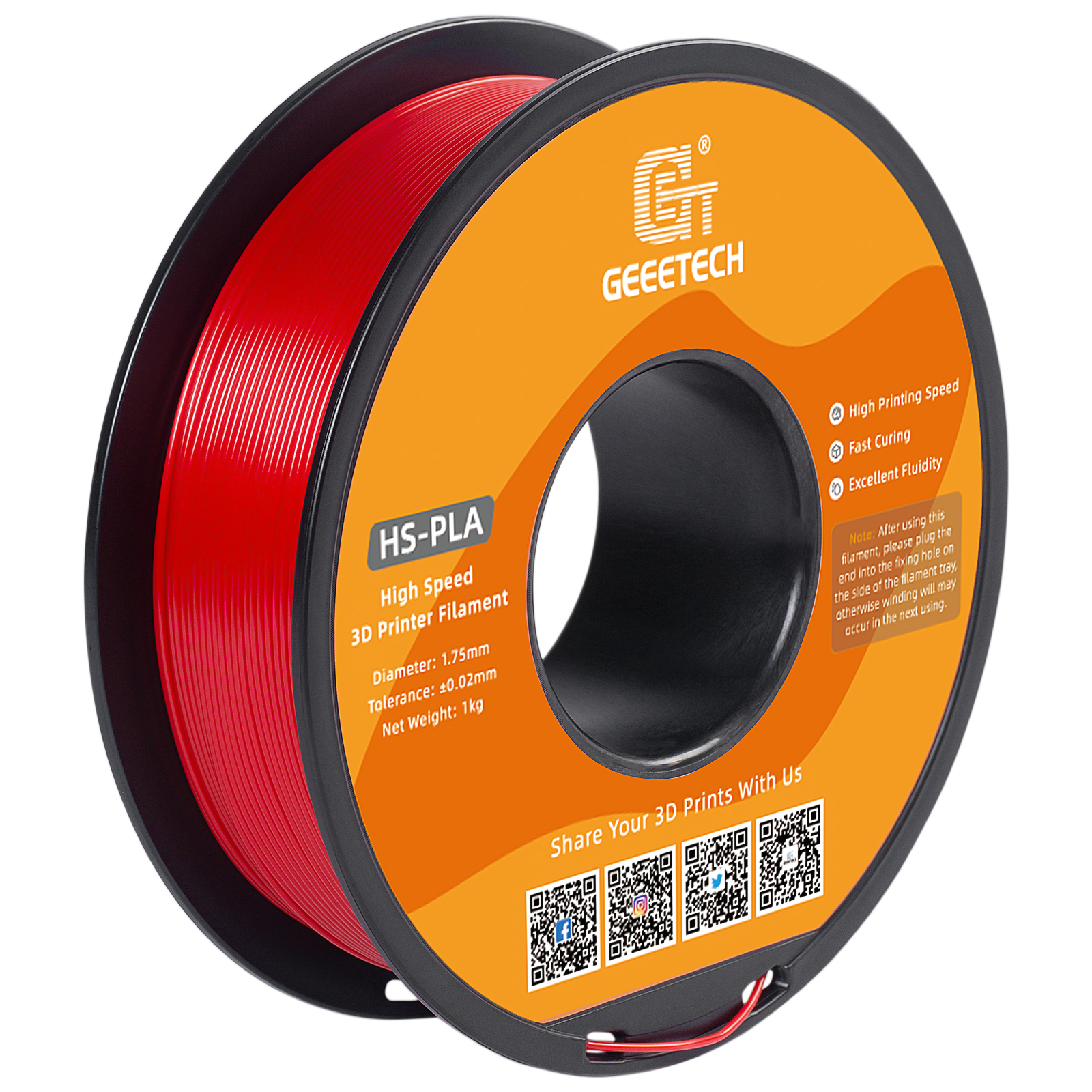 GEEETECH 3D Printer Filament 1KG/roll PLA/ABS+/PETG/TPU/Matte PLA Consumables US