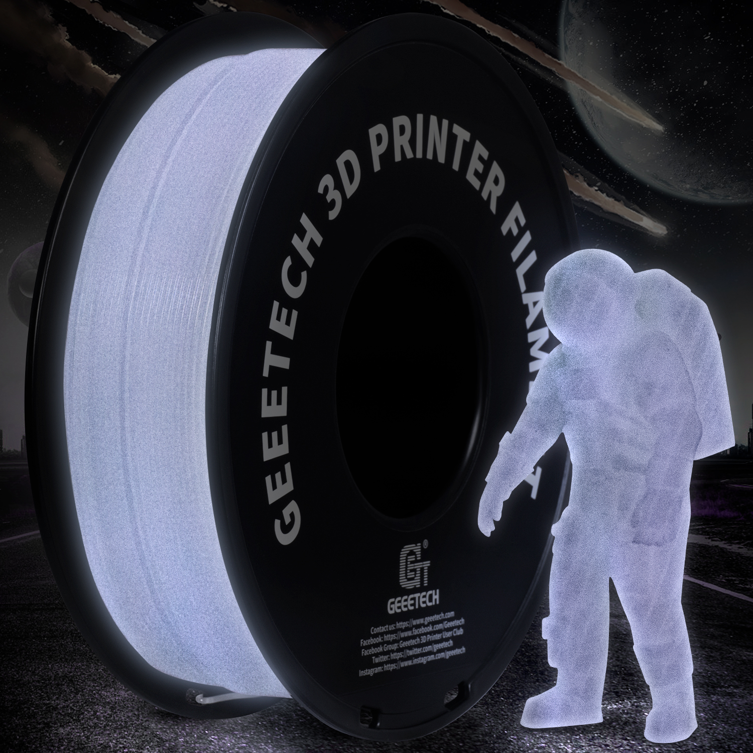 GEEETECH 3D Printer Filament 1KG/roll PLA/ABS+/PETG/TPU/Matte PLA Consumables US