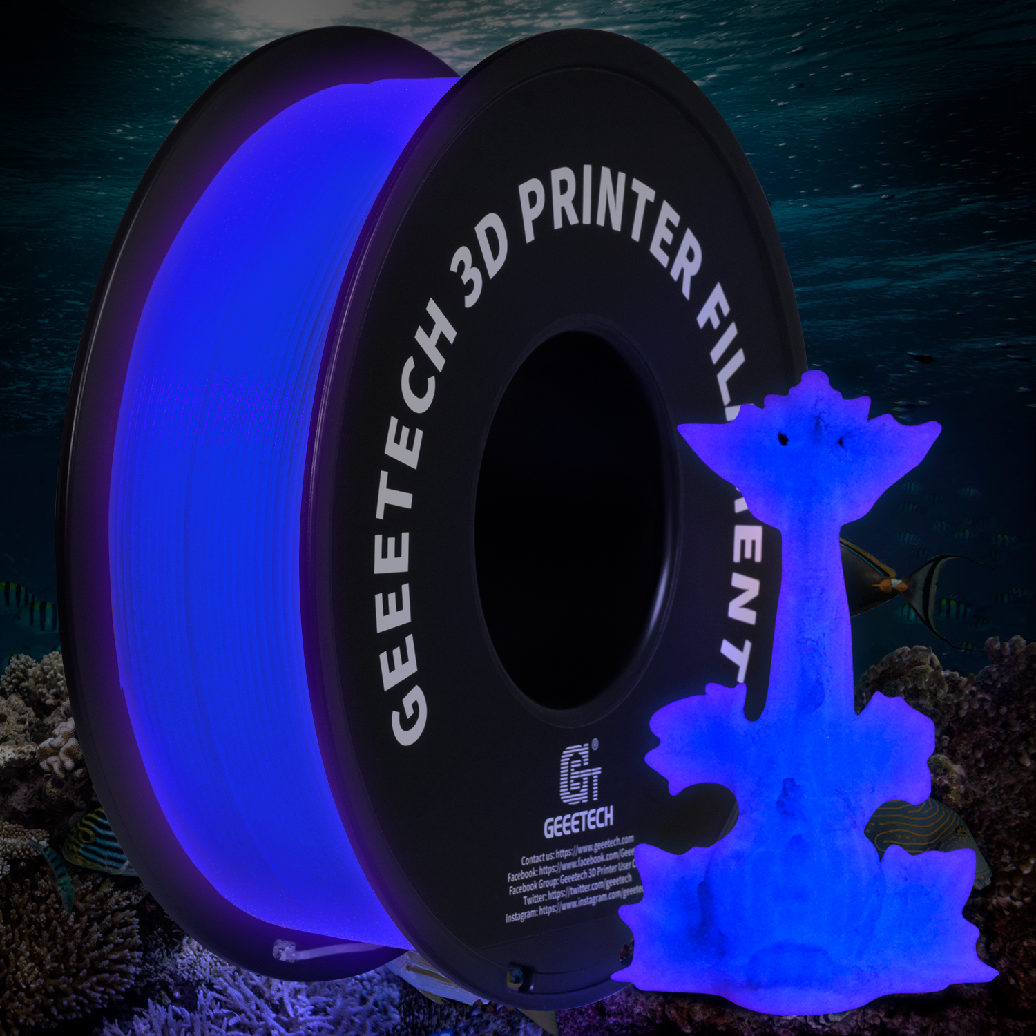 GEEETECH 3D Printer Filament 1KG/roll PLA/ABS+/PETG/TPU/Matte PLA Consumables US