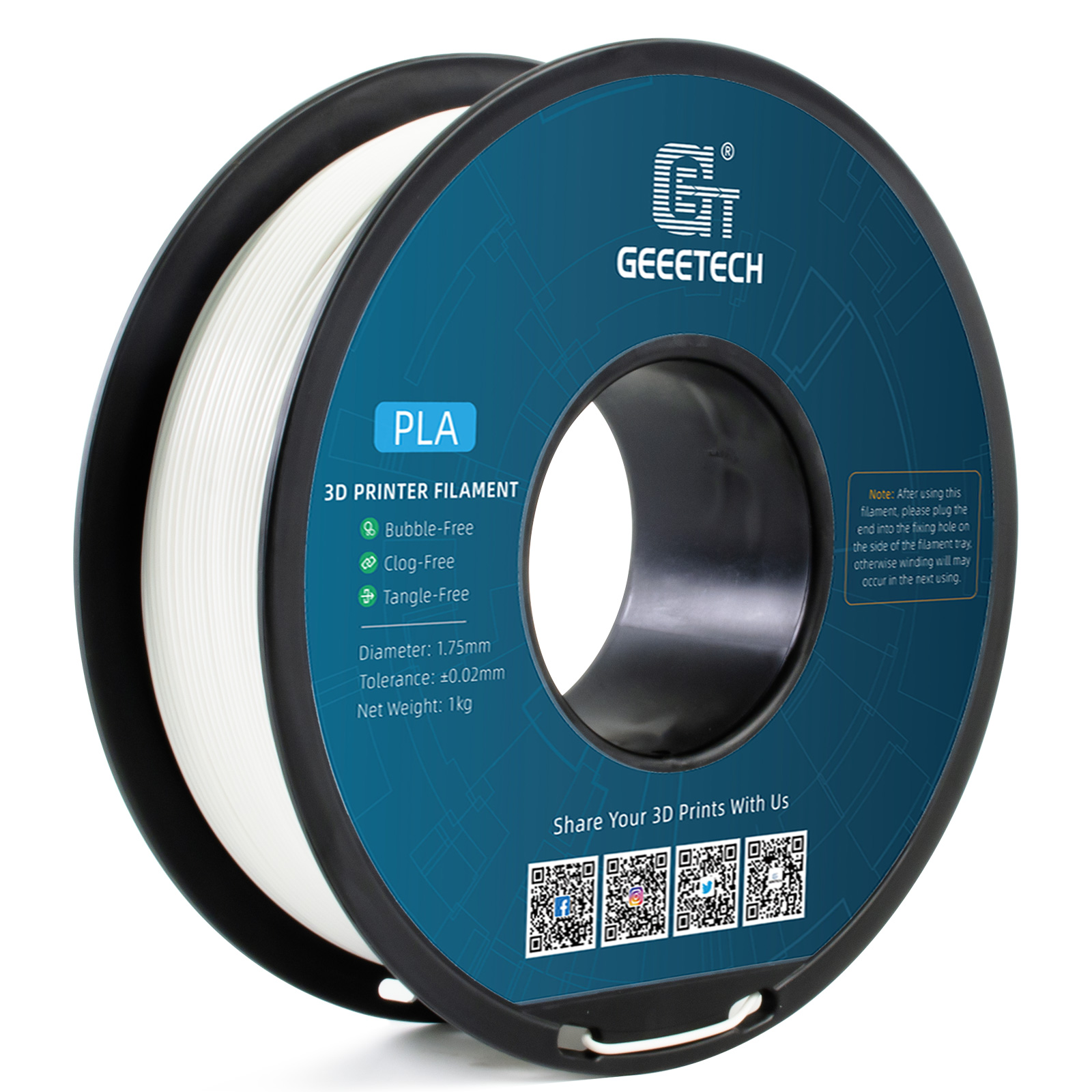 Geeetech PLA Filament 1.75mm 1kg/Roll High Precision Regular PLA Consumables UK - Picture 14 of 32