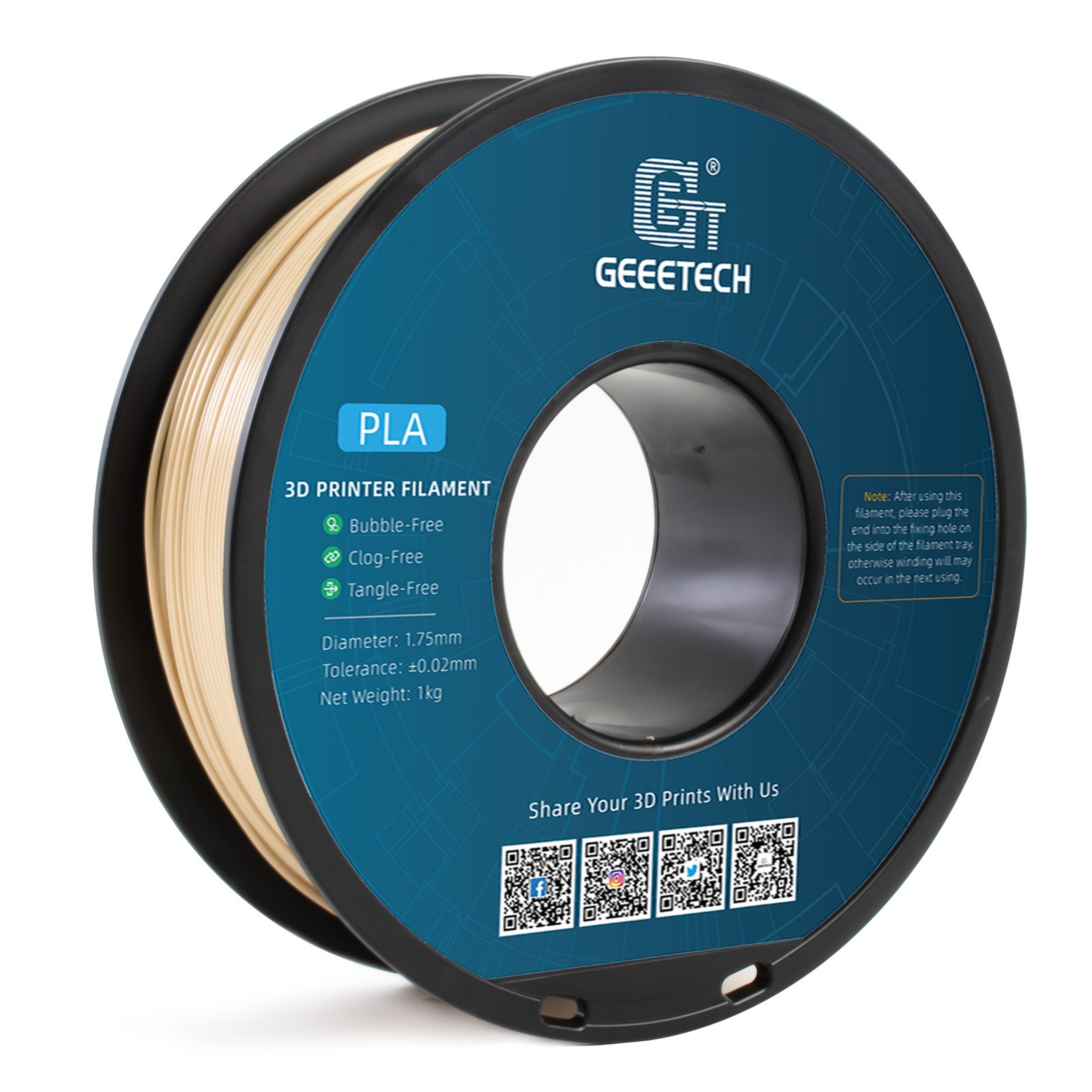 Geeetech PLA Filament 1.75mm 1kg/Roll High Precision Regular PLA Consumables UK - Picture 13 of 32