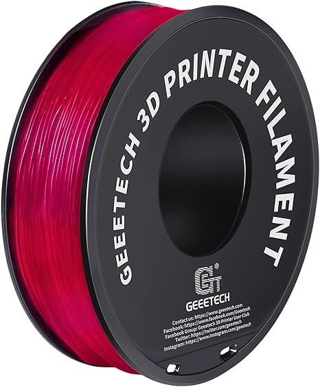 1kg/Rol GEEETECH 3D Printer Filament TPU Transparent & Solid 1.75mm Flexible 95A