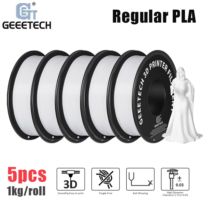 5KG Regular PLA Geeetech 3D Printer Filaments 1.75 1kg/rol Precision Consumables