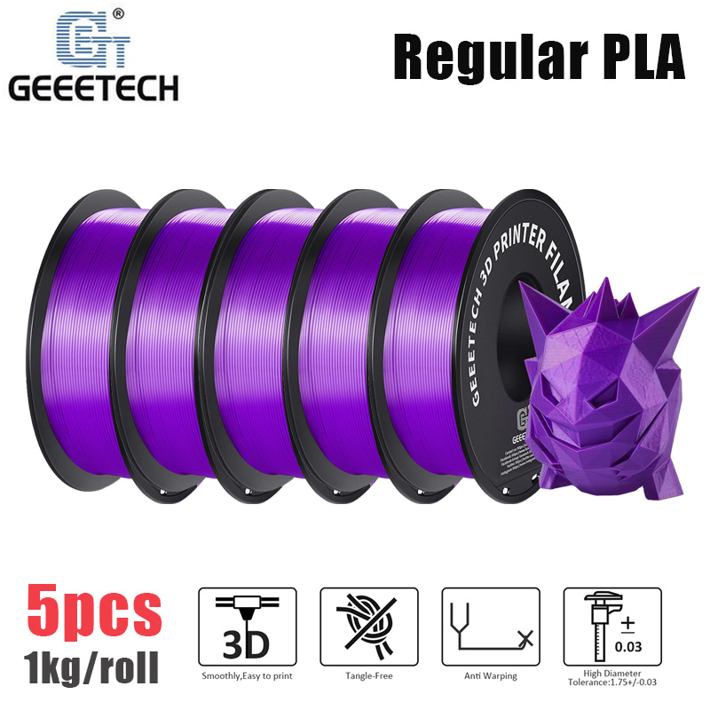 5KG Regular PLA Geeetech 3D Printer Filaments 1.75 1kg/rol Precision Consumables