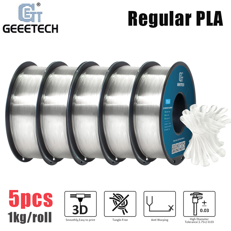 5KG Regular PLA Geeetech 3D Printer Filaments 1.75 1kg/rol Precision Consumables