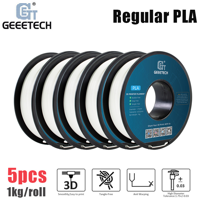 5KG Regular PLA Geeetech 3D Printer Filaments 1.75 1kg/rol Precision Consumables