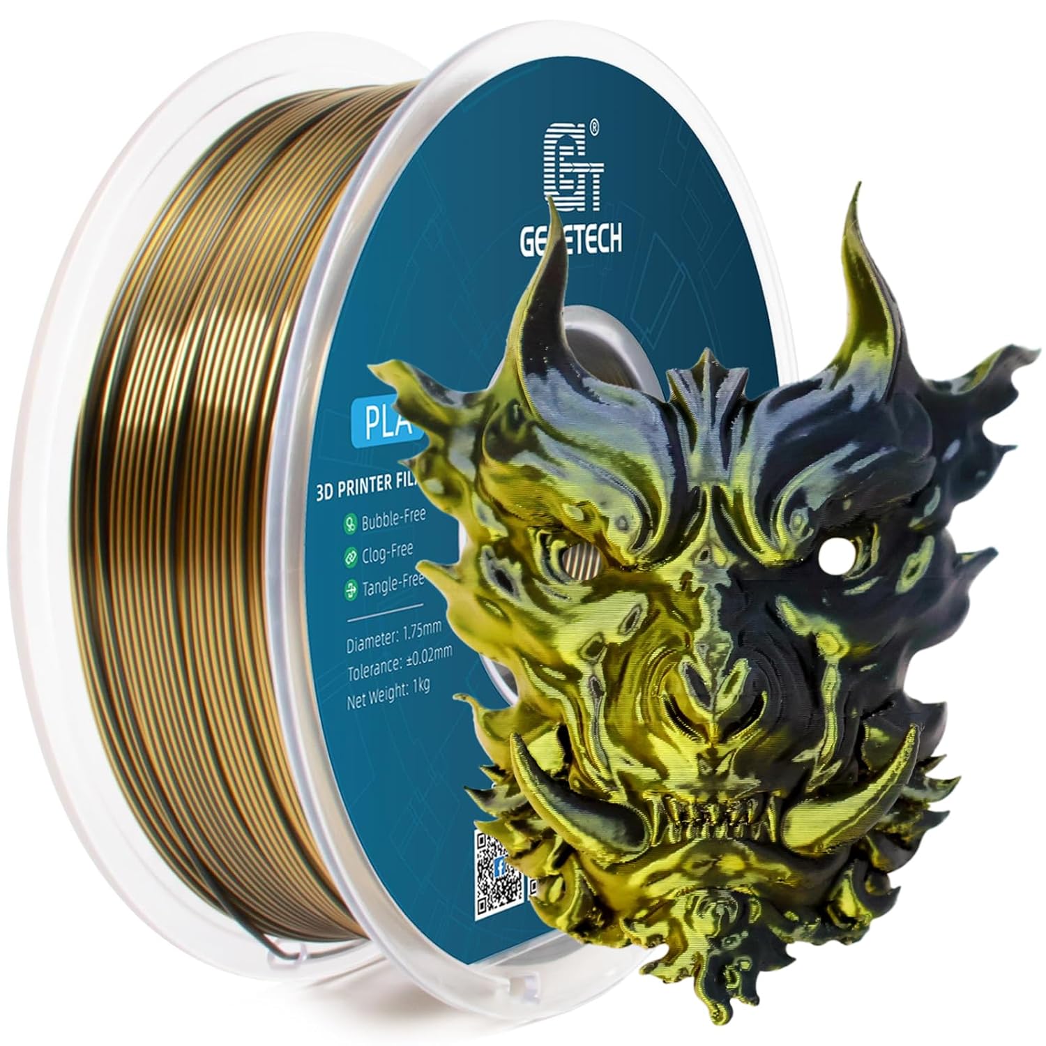 Geeetech Filament Silk PLA Dual Gradient Multi-Color 1.75mm 1KG For 3D Printer - Picture 19 of 51