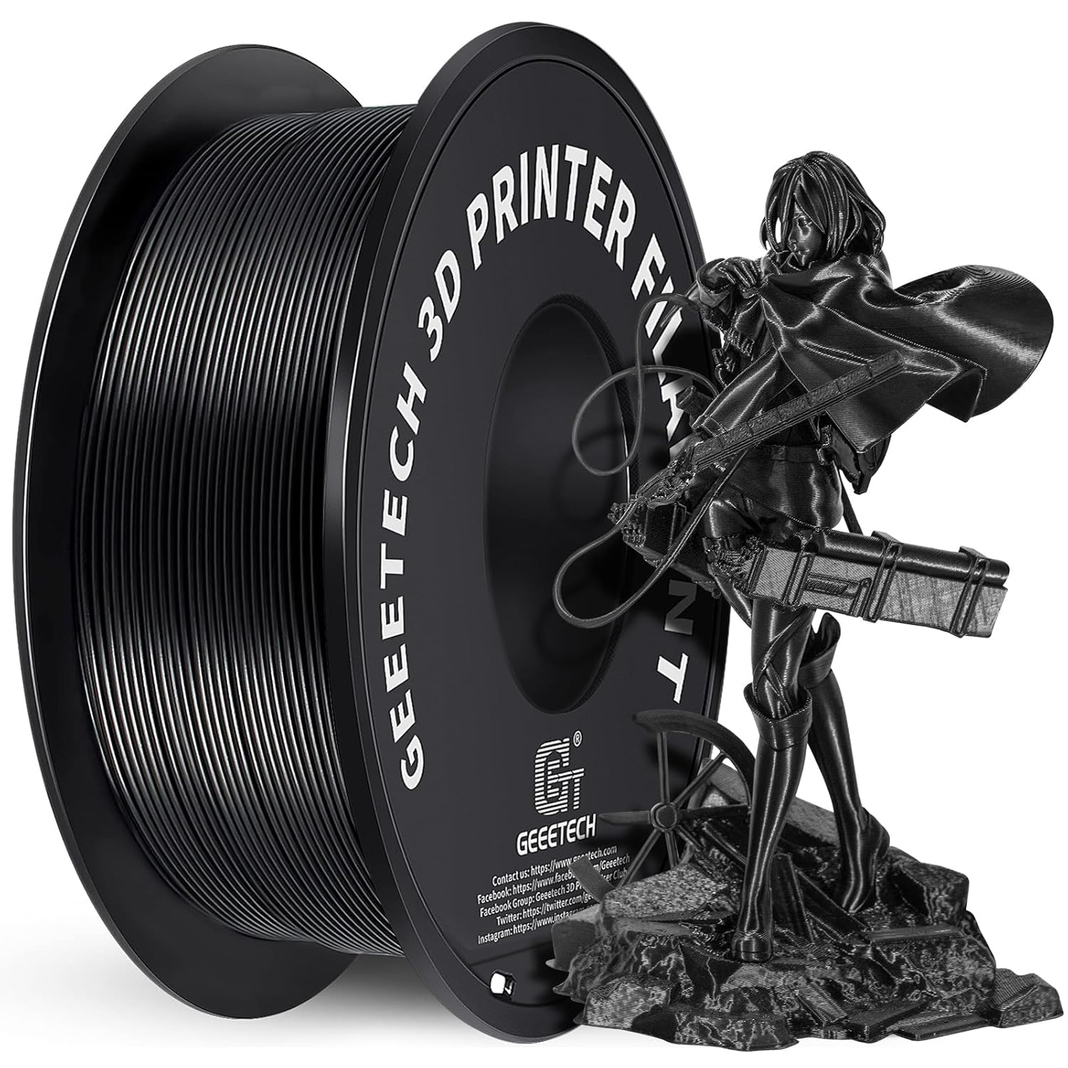 10 rotoli 1 kg/rotolo Geeetech filamento PLA regolare 1,75 mm perfetto per stampante 3D FDM - Foto 14 di 32