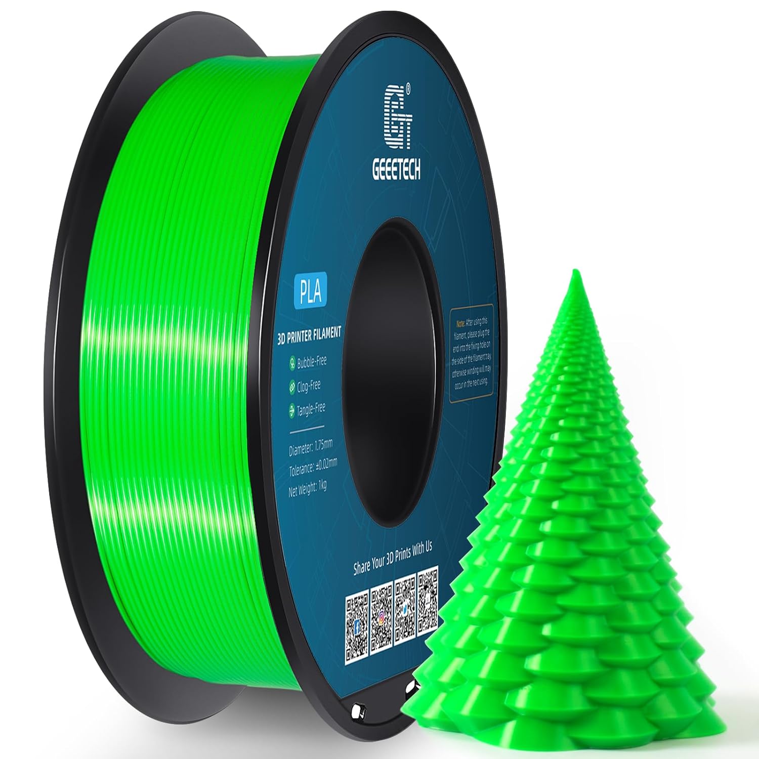 10 rotoli 1 kg/rotolo Geeetech filamento PLA regolare 1,75 mm perfetto per stampante 3D FDM - Foto 15 di 32