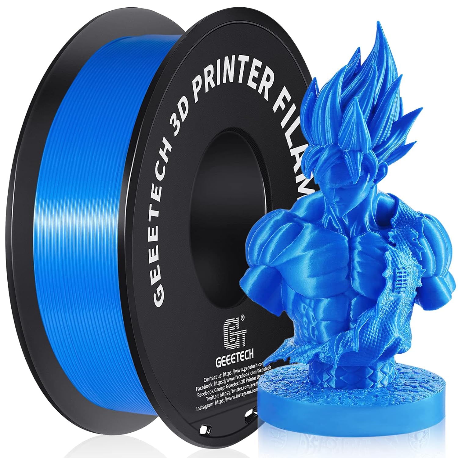 10 rotoli 1 kg/rotolo Geeetech filamento PLA regolare 1,75 mm perfetto per stampante 3D FDM - Foto 23 di 32