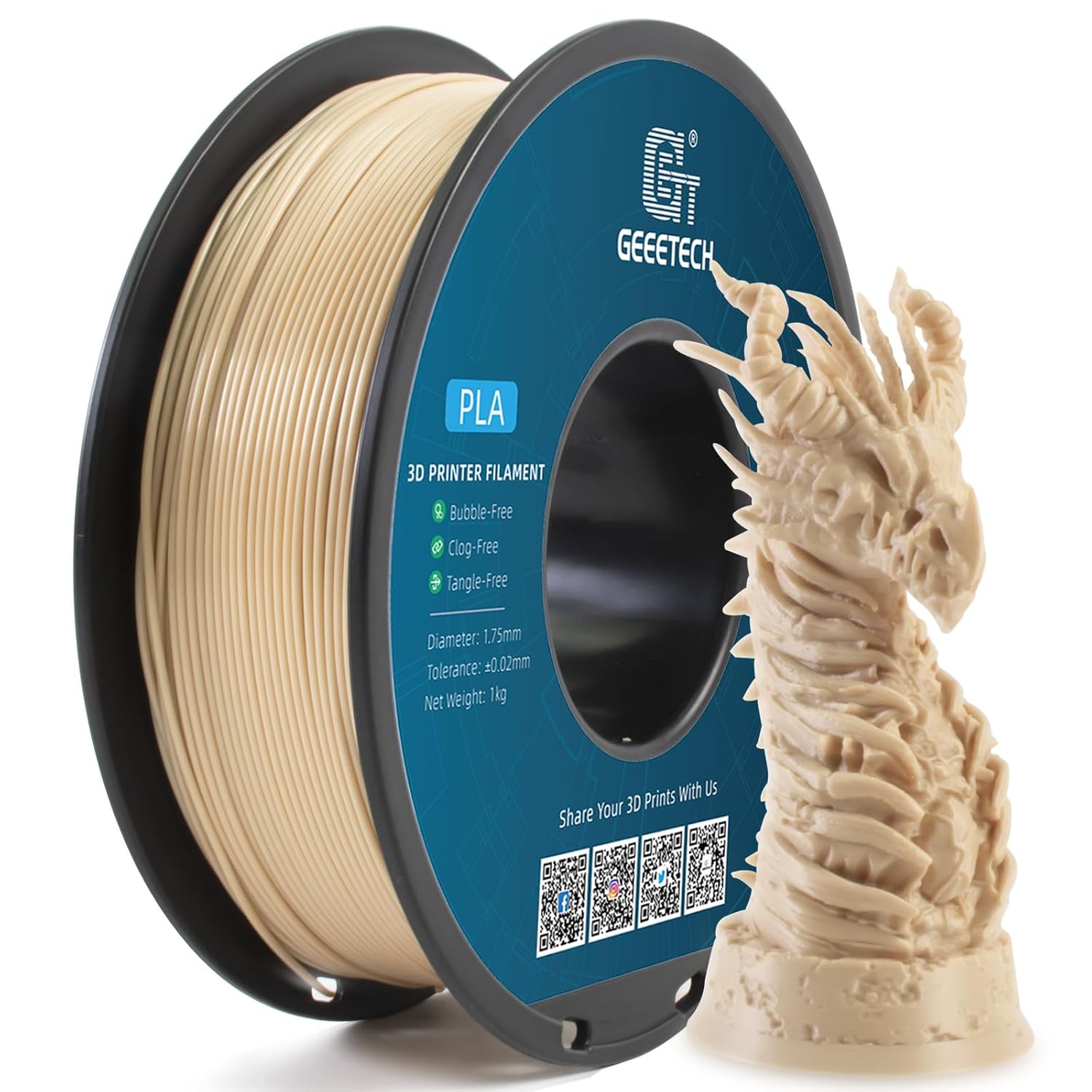 10 rotoli 1 kg/rotolo Geeetech filamento PLA regolare 1,75 mm perfetto per stampante 3D FDM - Foto 30 di 32