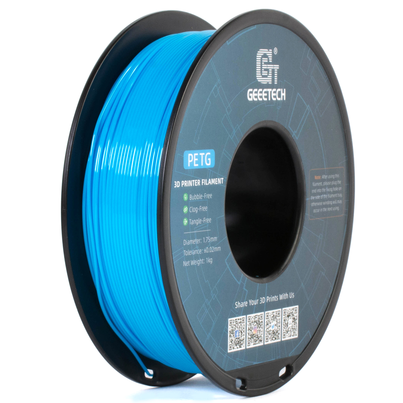 Filamento para impresora 3D Geeetech 5 kg 1 kg/rollo 1,75 mm PETG fuerte + duradero multicolor - Imagen 11 de 24