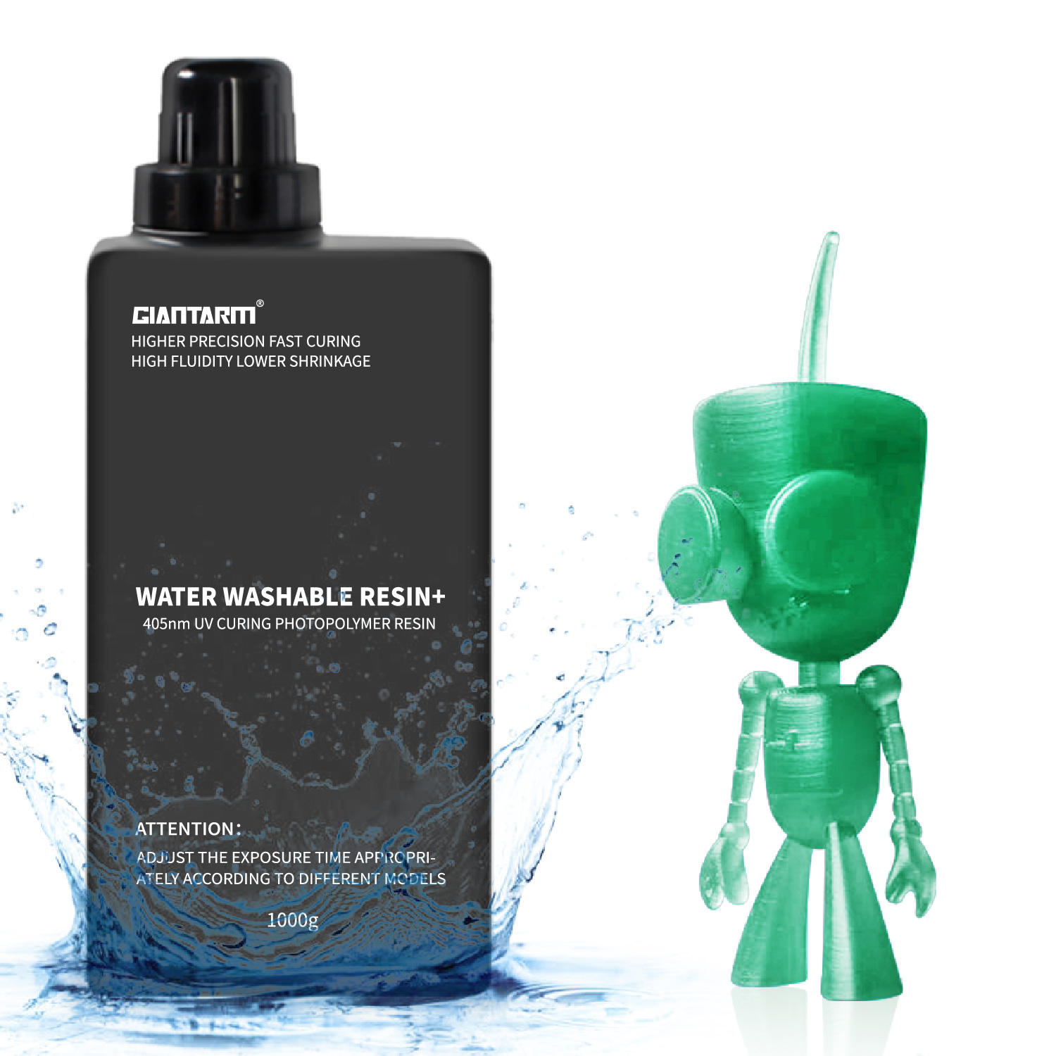 Giantarm Żywica 3D Drukarka Żywica zmywalna wodą 1KG 405nm UV Żywica wielokolorowa - Zdjęcie 50 z 57