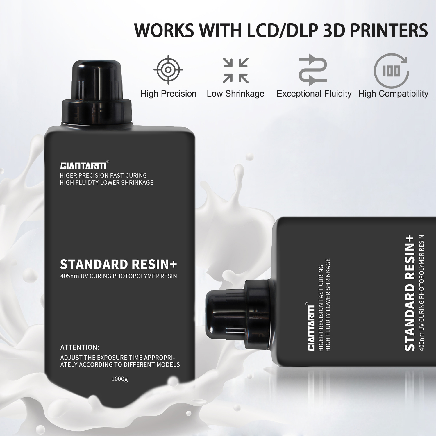 Giantarm Standard Resin 1kg 405nm Photopolymer Harz Für LCD/DLP Harz 3D Drucker - Bild 19 von 57