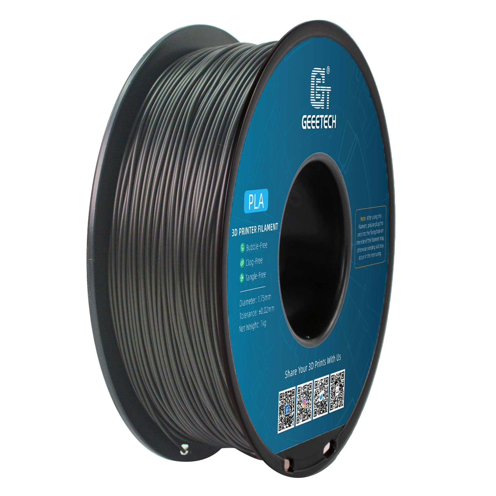 1KG / Roll Regelmäßige PLA Geeetech 3D-Drucker Filament 1,75 mm Pefect Drucken - Bild 37 von 38