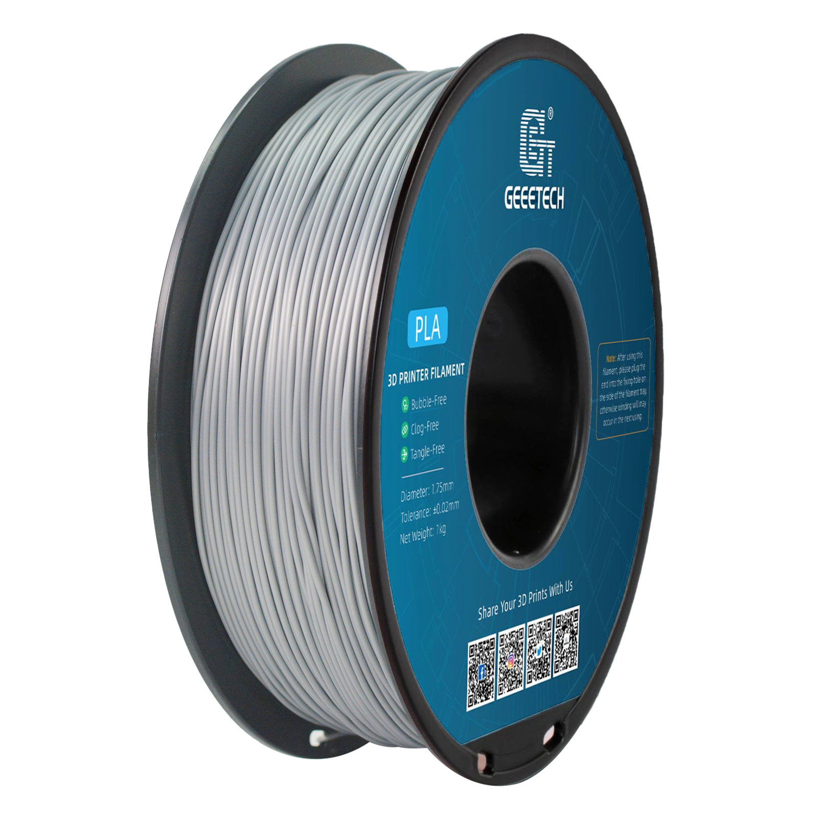 1KG / Roll Regelmäßige PLA Geeetech 3D-Drucker Filament 1,75 mm Pefect Drucken - Bild 35 von 38
