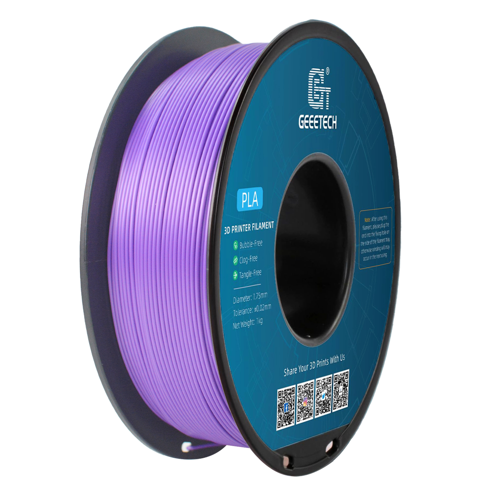 1KG / Roll Regelmäßige PLA Geeetech 3D-Drucker Filament 1,75 mm Pefect Drucken - Bild 33 von 38