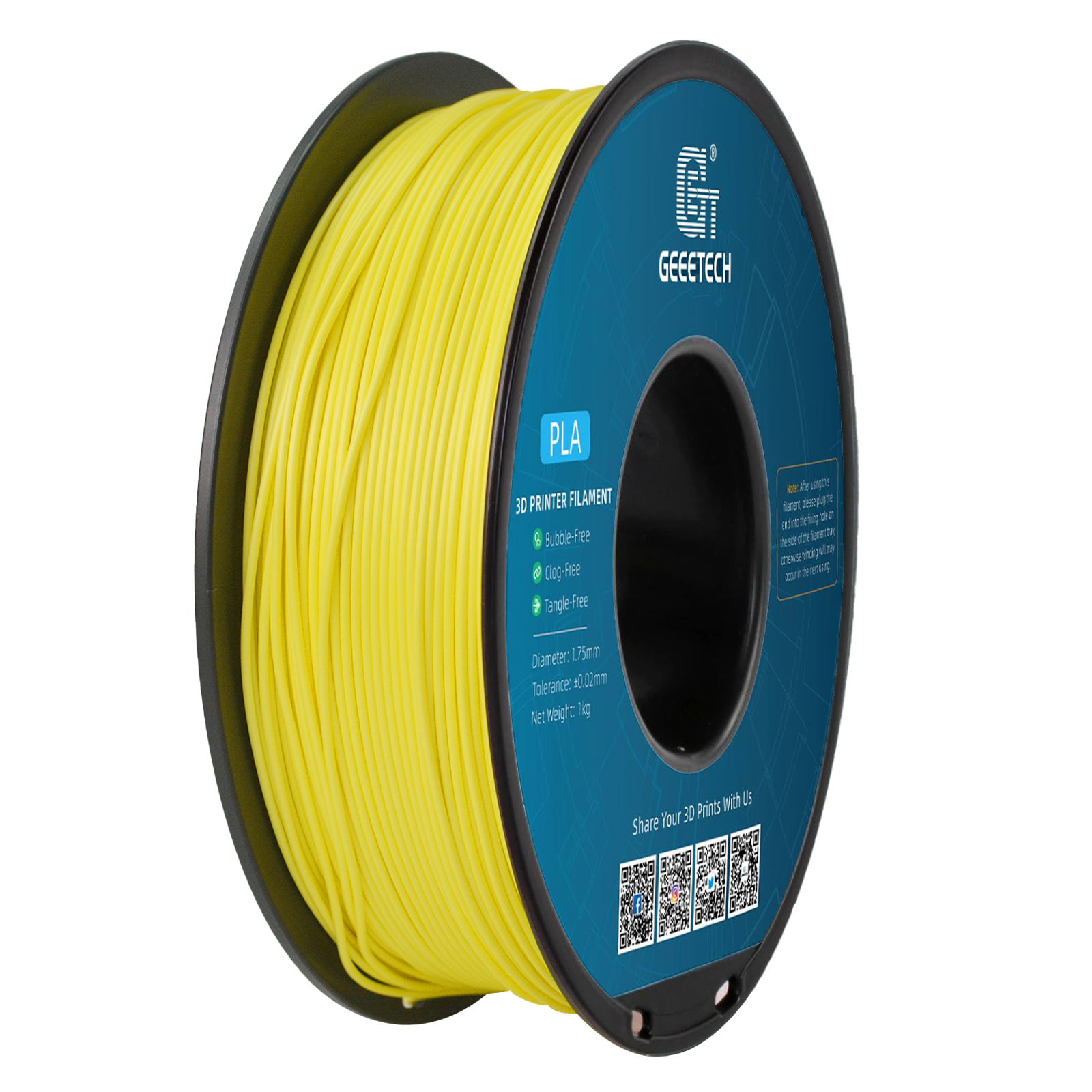 1KG / Roll Regelmäßige PLA Geeetech 3D-Drucker Filament 1,75 mm Pefect Drucken - Bild 32 von 38