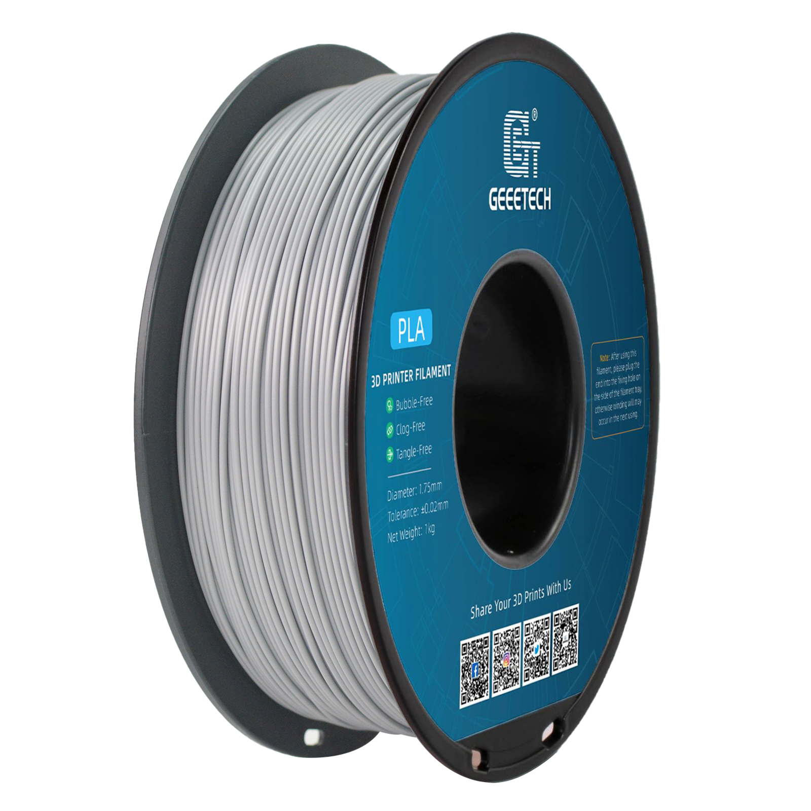 1KG / Roll Regelmäßige PLA Geeetech 3D-Drucker Filament 1,75 mm Pefect Drucken - Bild 31 von 38