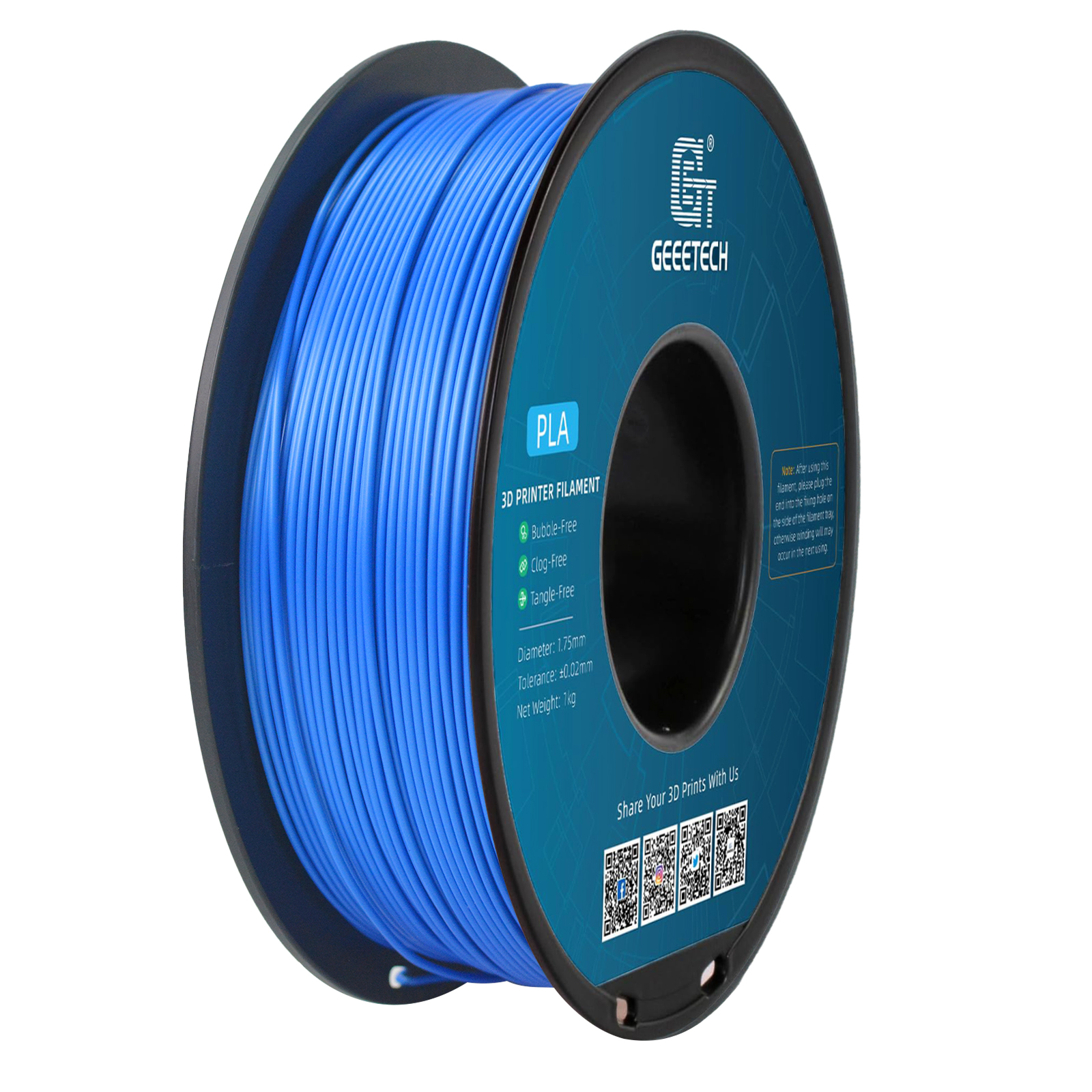 1KG / Roll Regelmäßige PLA Geeetech 3D-Drucker Filament 1,75 mm Pefect Drucken - Bild 28 von 38
