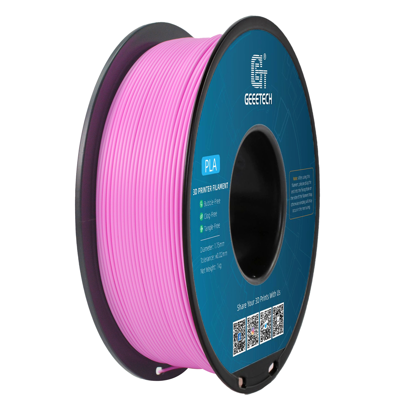 1KG / Roll Regelmäßige PLA Geeetech 3D-Drucker Filament 1,75 mm Pefect Drucken - Bild 25 von 38