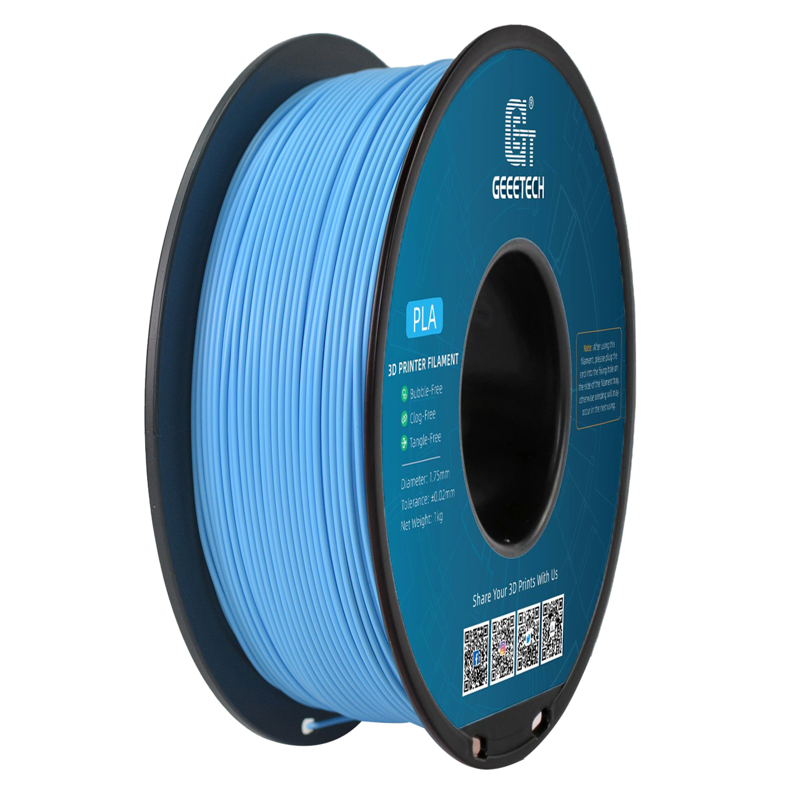 1KG / Roll Regelmäßige PLA Geeetech 3D-Drucker Filament 1,75 mm Pefect Drucken - Bild 24 von 38