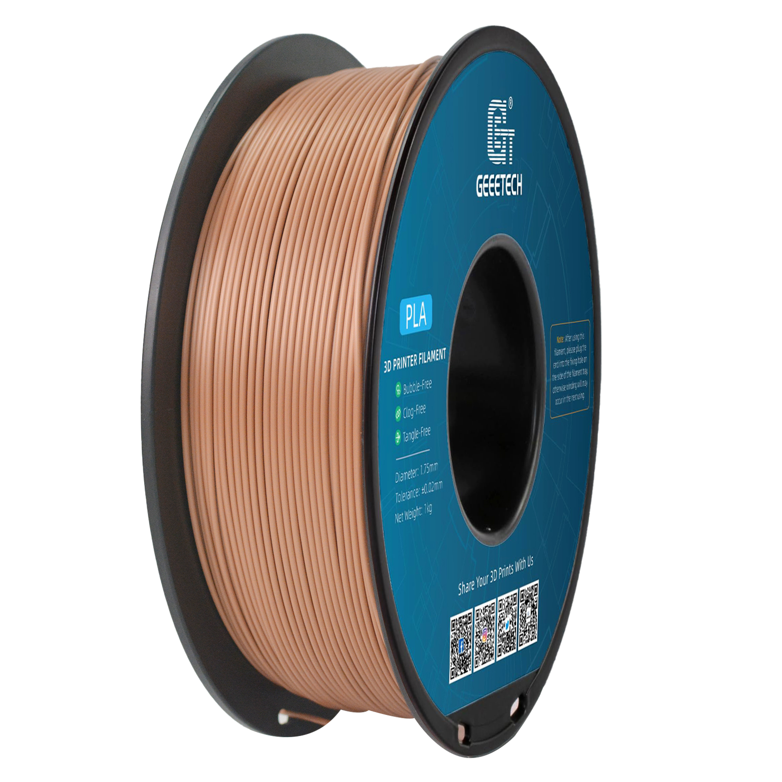 1KG / Roll Regelmäßige PLA Geeetech 3D-Drucker Filament 1,75 mm Pefect Drucken - Bild 22 von 38