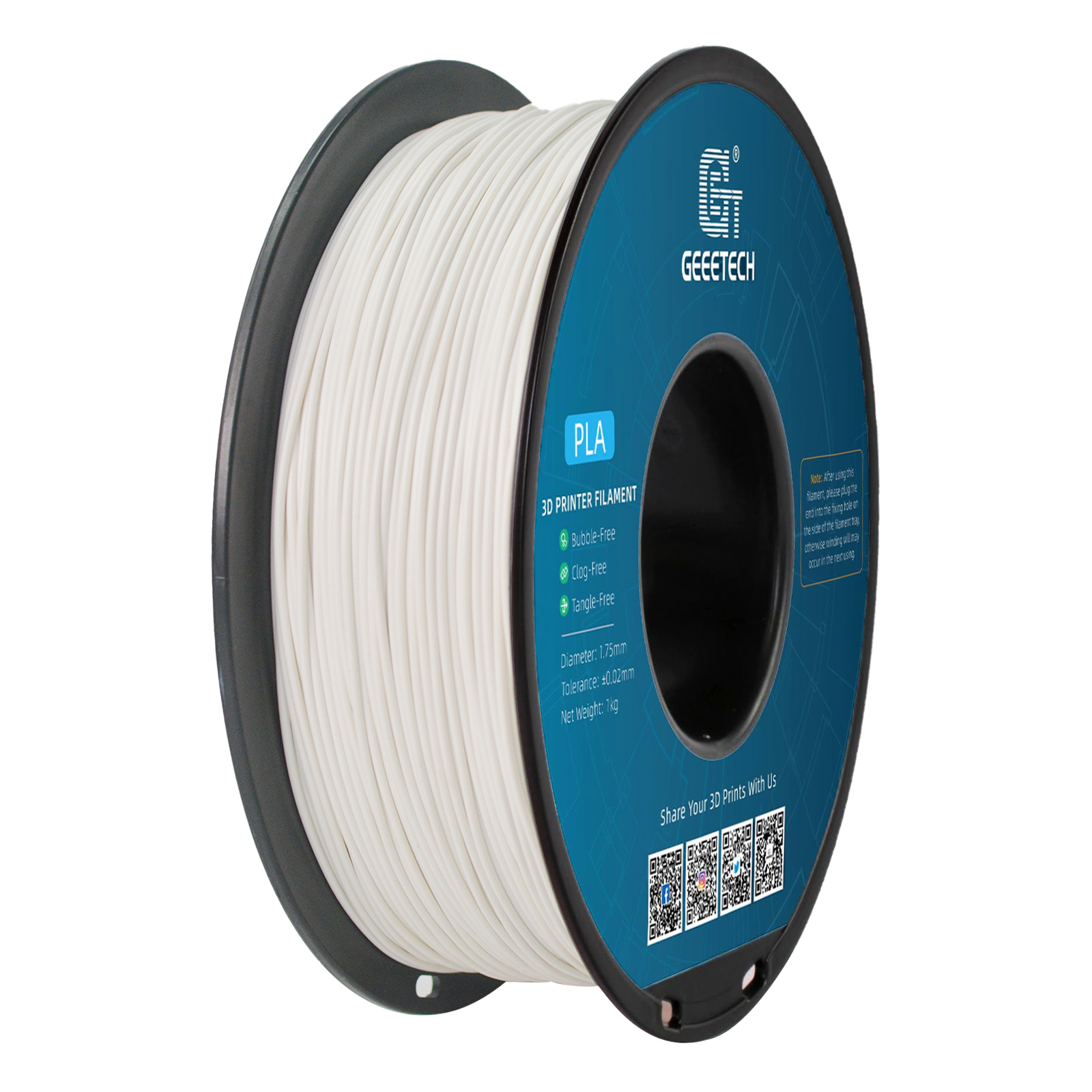 1KG / Roll Regelmäßige PLA Geeetech 3D-Drucker Filament 1,75 mm Pefect Drucken - Bild 21 von 38