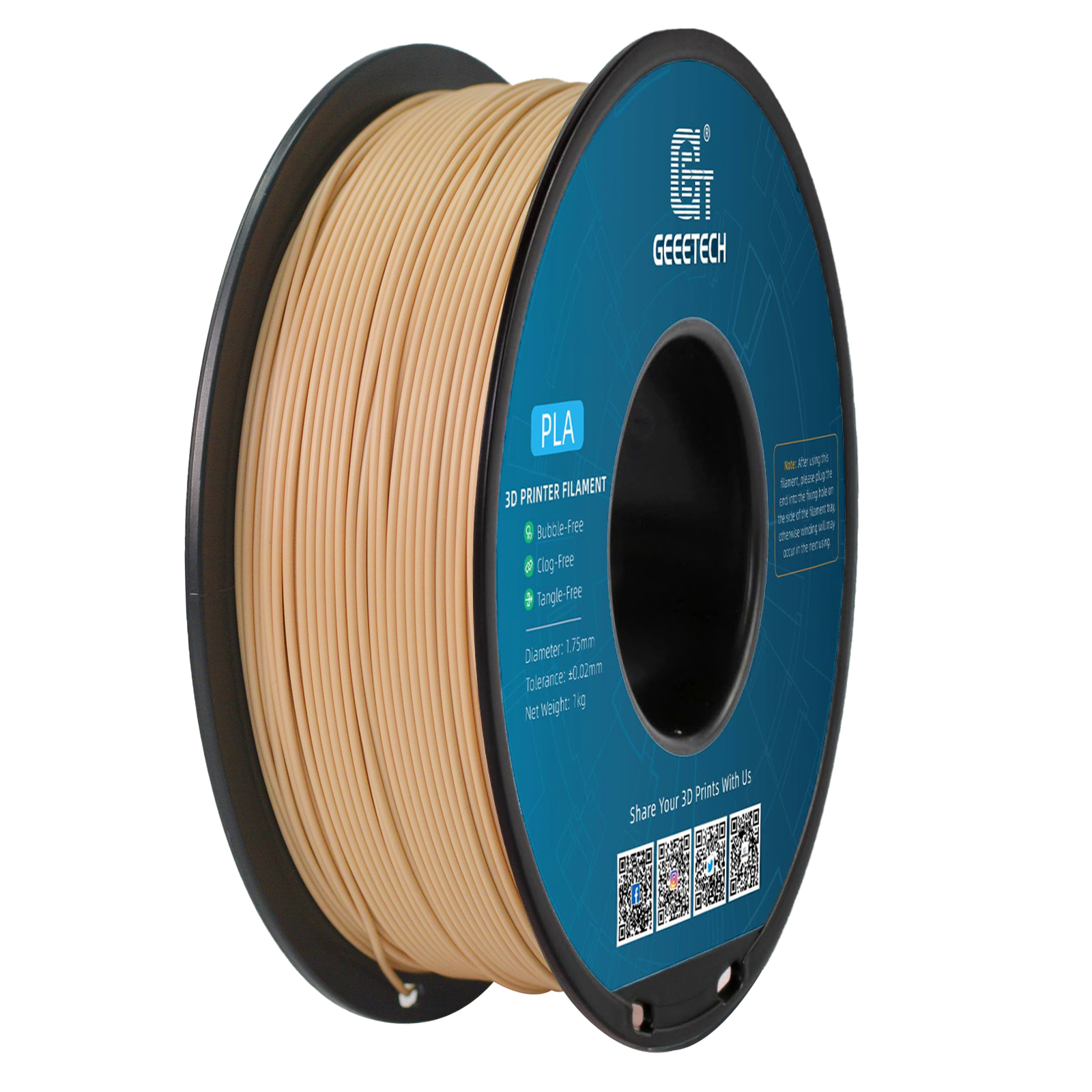 1KG / Roll Regelmäßige PLA Geeetech 3D-Drucker Filament 1,75 mm Pefect Drucken - Bild 20 von 38