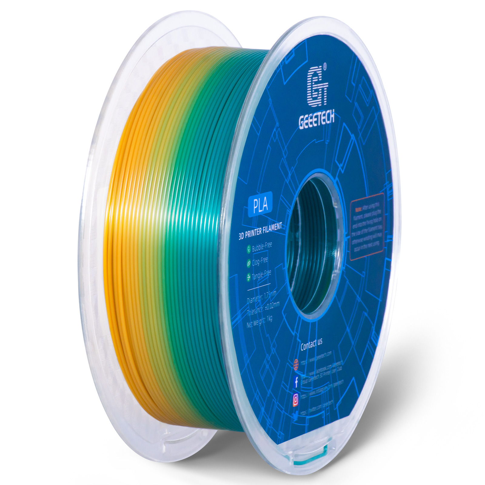 1KG / Roll Regelmäßige PLA Geeetech 3D-Drucker Filament 1,75 mm Pefect Drucken - Bild 23 von 38