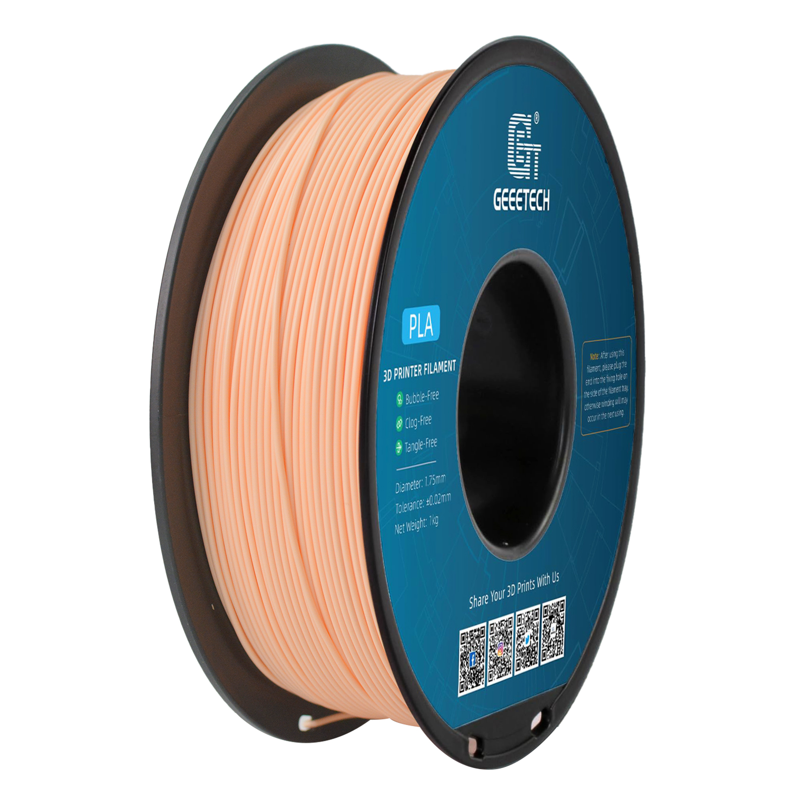 1KG / Roll Regelmäßige PLA Geeetech 3D-Drucker Filament 1,75 mm Pefect Drucken - Bild 19 von 38