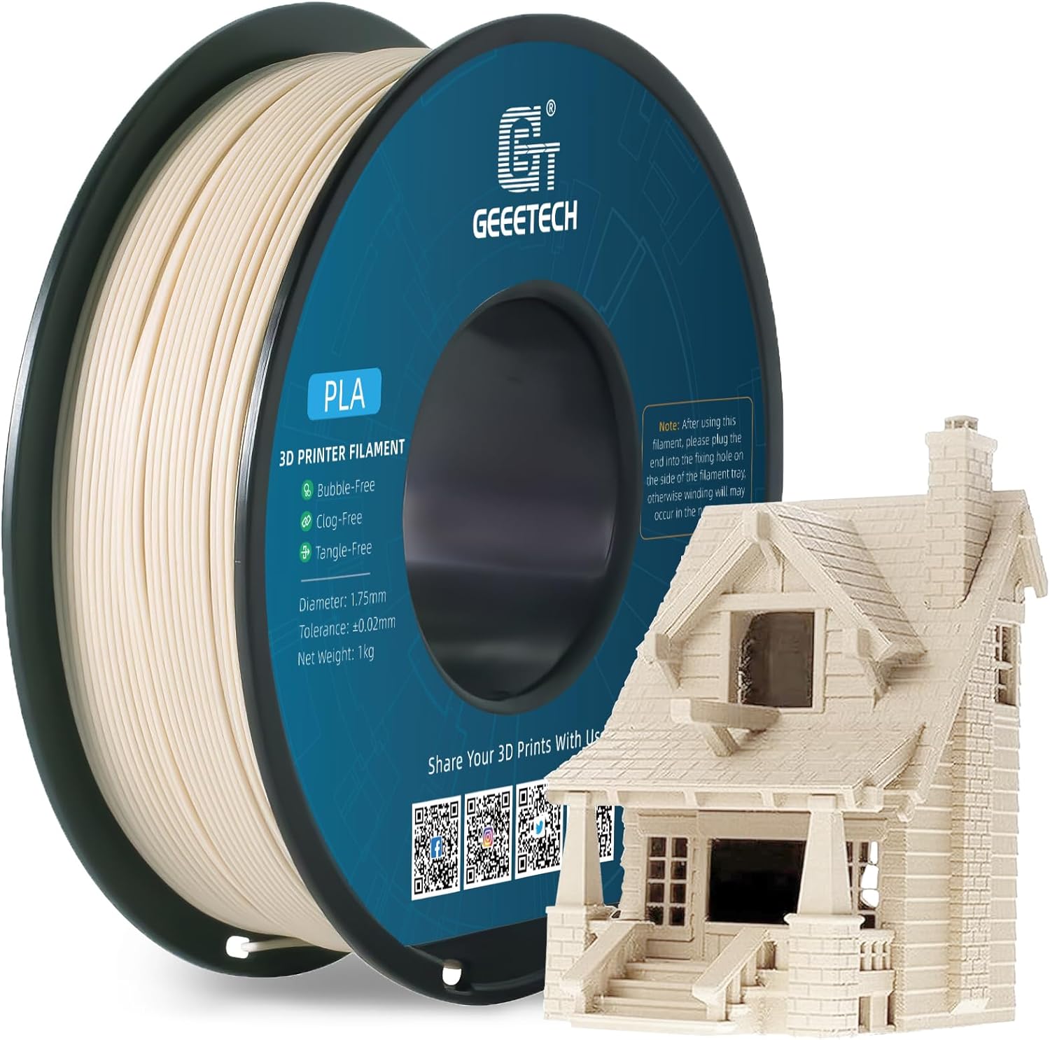 1KG/Roll Geeetech 3D Printer Filament Wood PLA 1.75mm Smooth Printing Filament - Picture 14 of 14