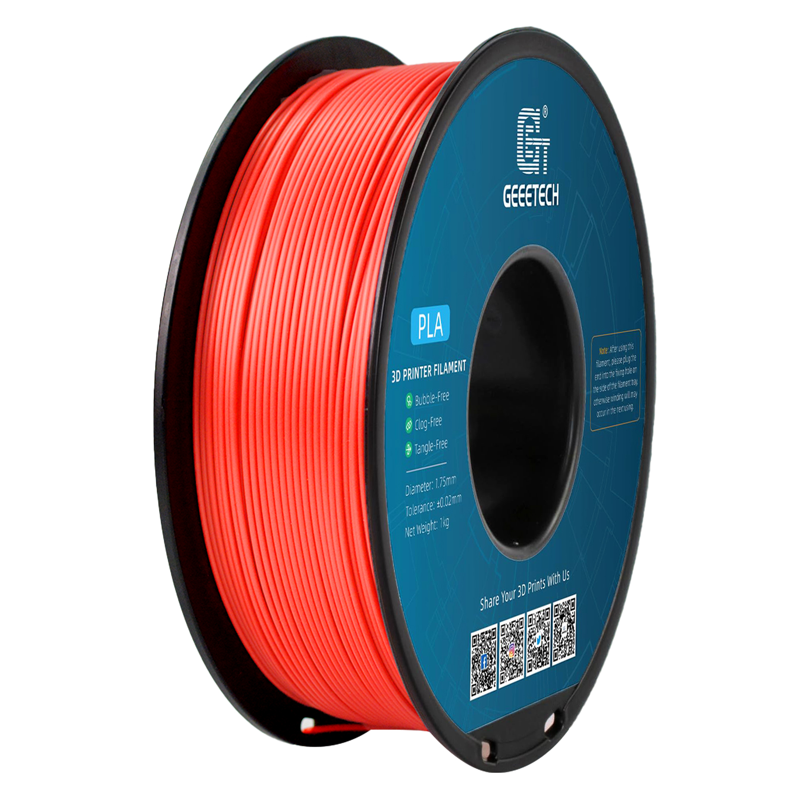 Filamento para impresora 3D Geeetech ABS+/PETG/TPU/PLA/HS-PLA 1 KG 1,75 mm consumibles EE. UU. - Imagen 8 de 122