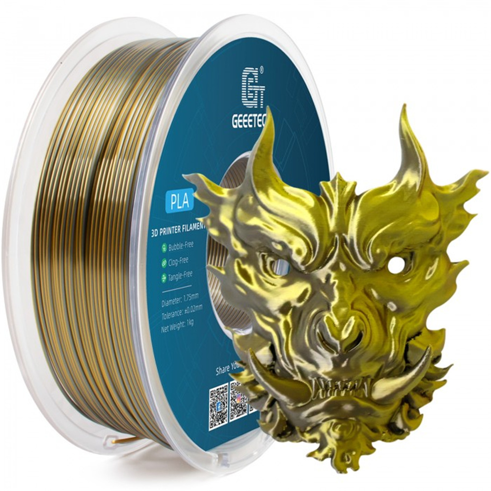 Geeetech 3D Printer Filament Silk Dual Color PLA 1.75mm 1KG/roll Consumables UK - Picture 5 of 10