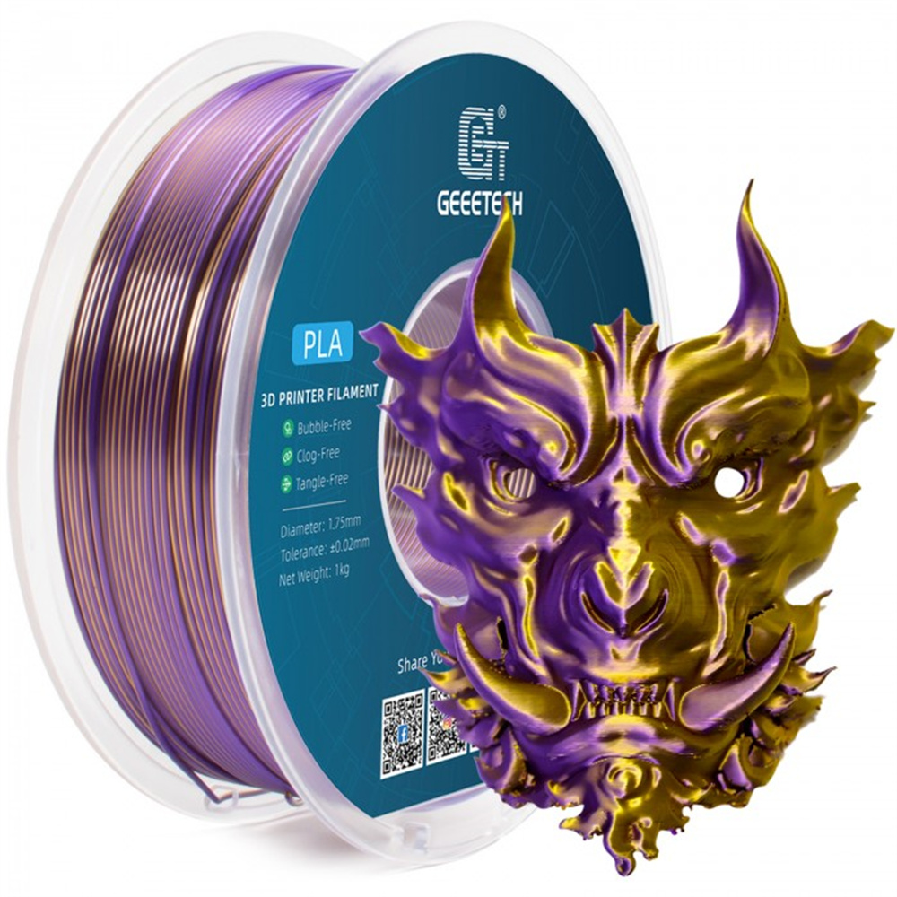 Geeetech 3D Printer Filament Silk Dual Color PLA 1.75mm 1KG/roll Consumables UK - Picture 7 of 10