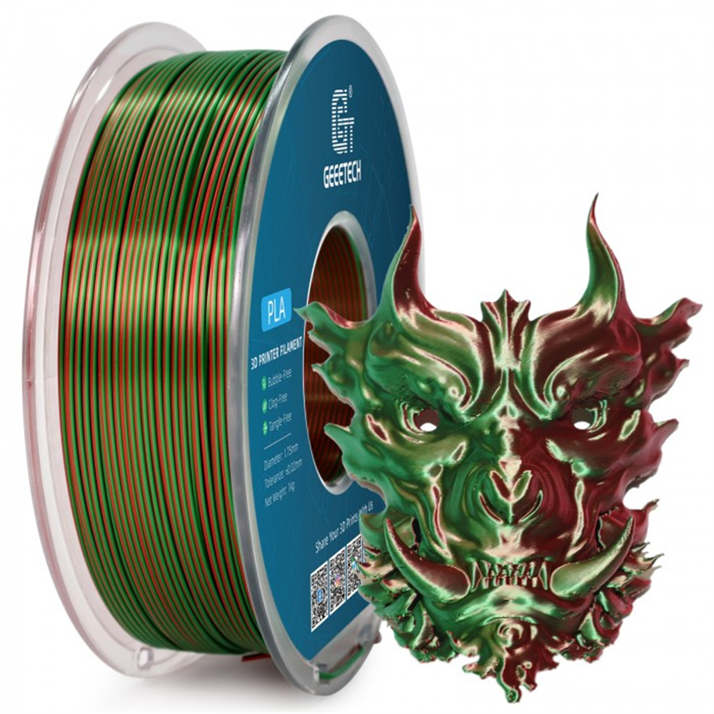 Geeetech 3D Printer Filament Silk Dual Color PLA 1.75mm 1KG/roll Consumables UK - Picture 8 of 10