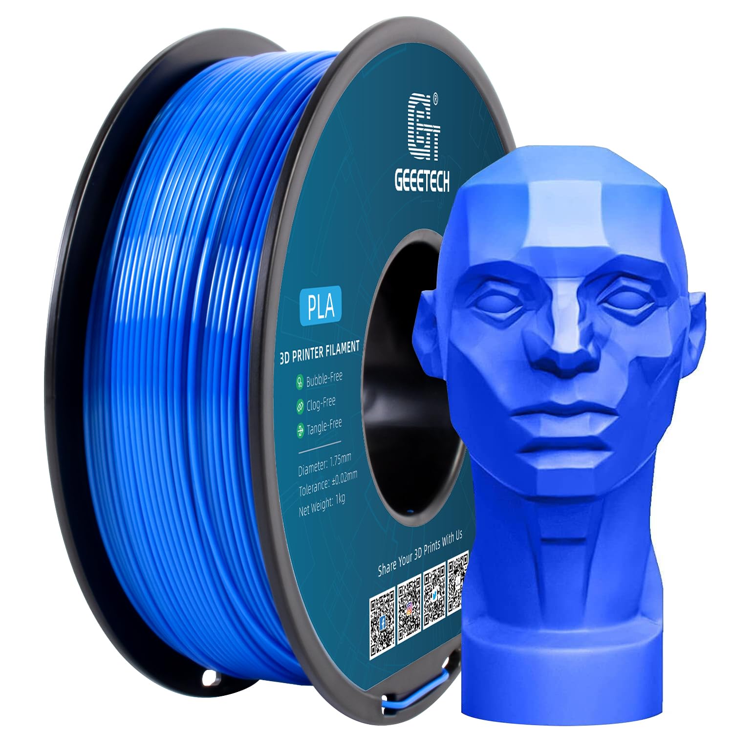 NEW GEEETECH 3D Printer Filament 1.75MM 1KG PLA/TPU/ABS+/PETG/Silk/Matte/HS-PLA - Afbeelding 27 van 298