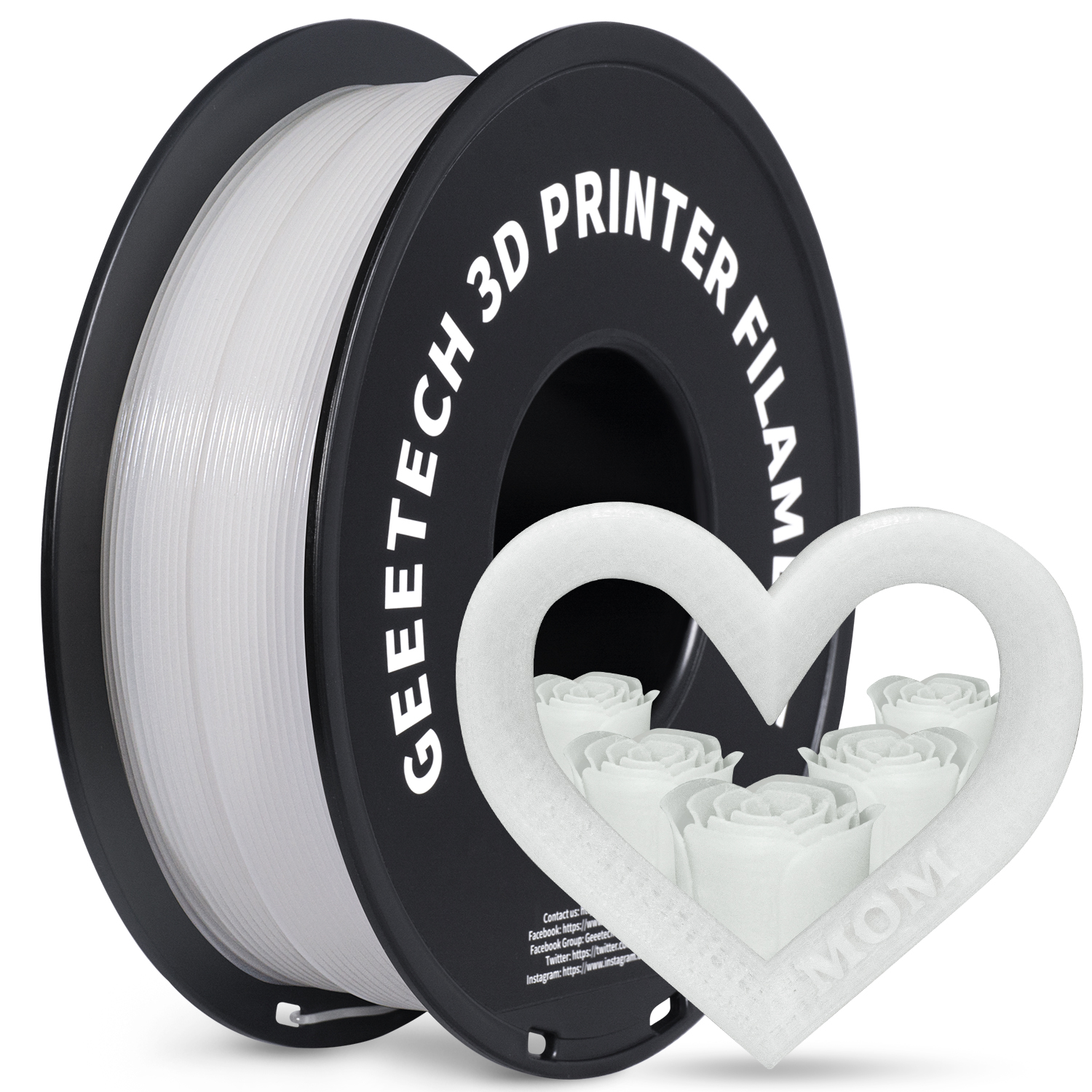 NEW GEEETECH 3D Printer Filament 1.75MM 1KG PLA/TPU/ABS+/PETG/Silk/Matte/HS-PLA - Afbeelding 82 van 298