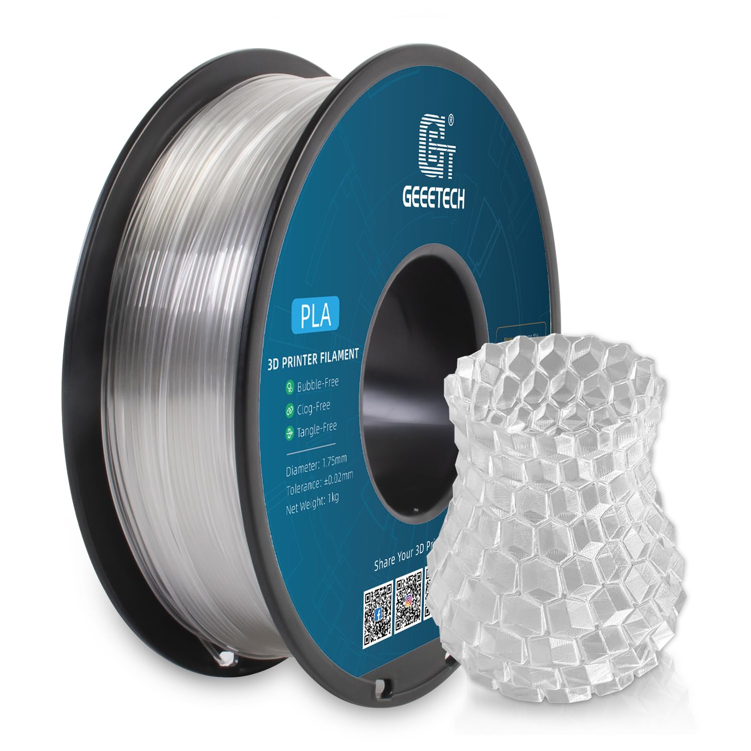 NEW GEEETECH 3D Printer Filament 1.75MM 1KG PLA/TPU/ABS+/PETG/Silk/Matte/HS-PLA - Afbeelding 96 van 298