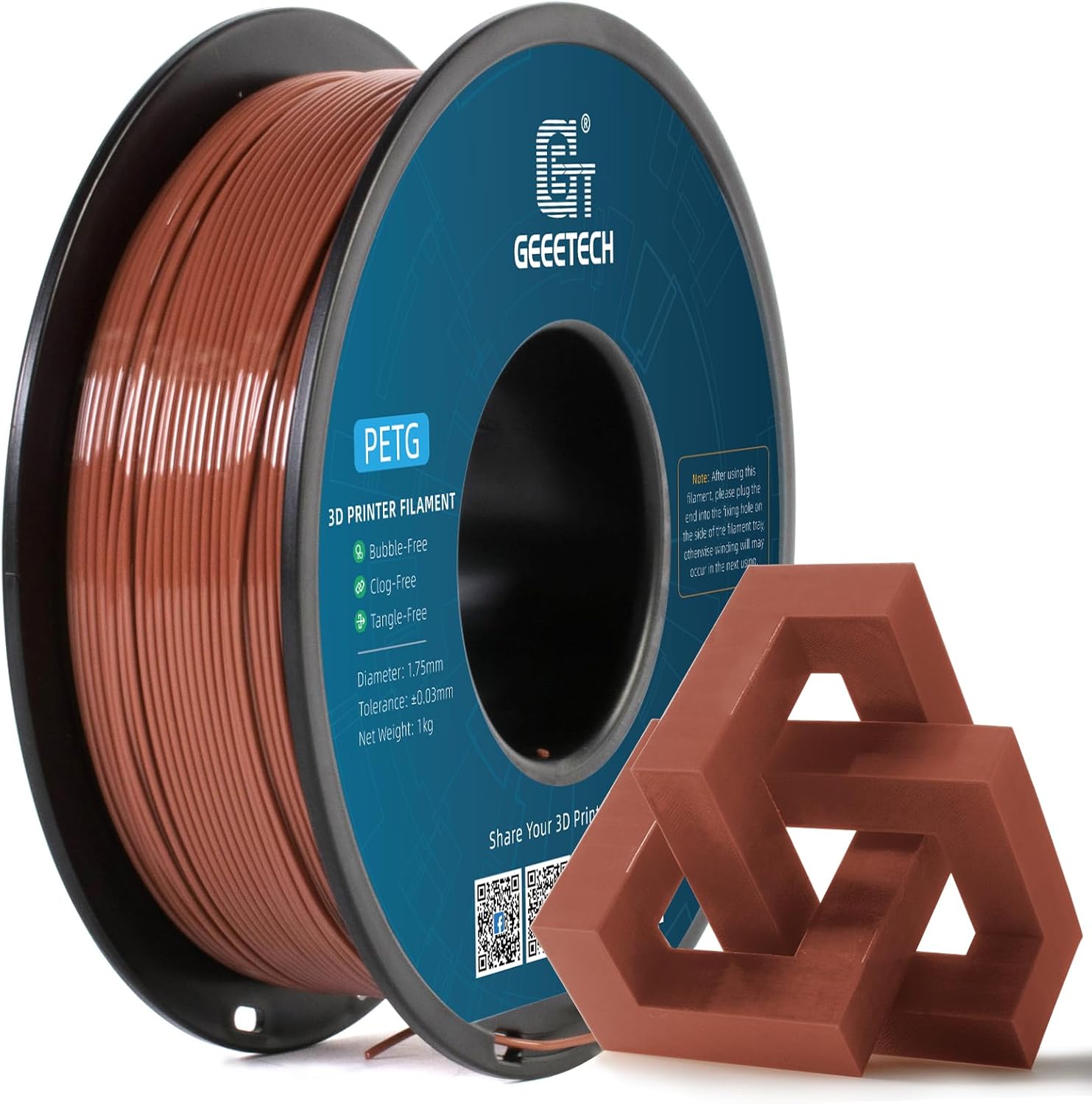 NEW GEEETECH 3D Printer Filament 1.75MM 1KG PLA/TPU/ABS+/PETG/Silk/Matte/HS-PLA - Afbeelding 165 van 298