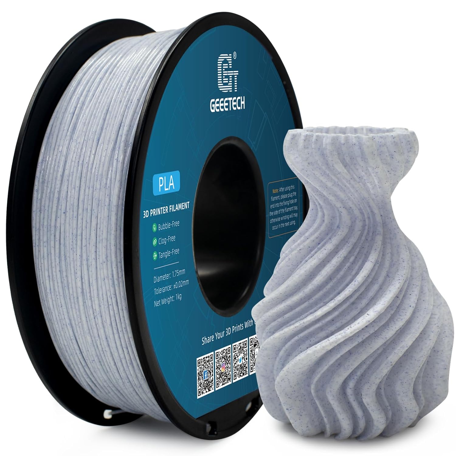 NEW GEEETECH 3D Printer Filament 1.75MM 1KG PLA/TPU/ABS+/PETG/Silk/Matte/HS-PLA - Afbeelding 175 van 298