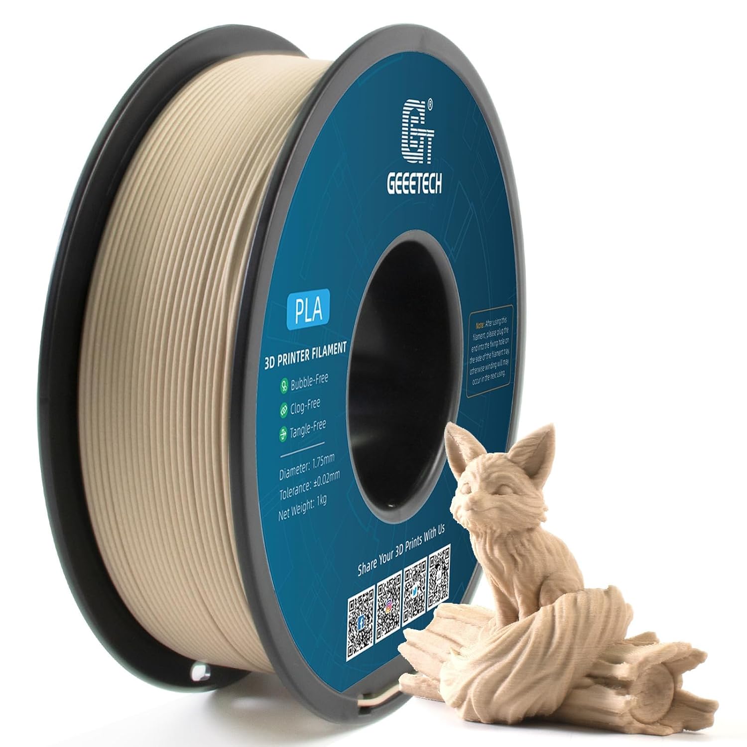 NEW GEEETECH 3D Printer Filament 1.75MM 1KG PLA/TPU/ABS+/PETG/Silk/Matte/HS-PLA