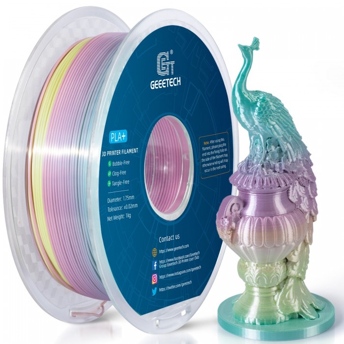 NEW GEEETECH 3D Printer Filament 1.75MM 1KG PLA/TPU/ABS+/PETG/Silk/Matte/HS-PLA - Afbeelding 283 van 298