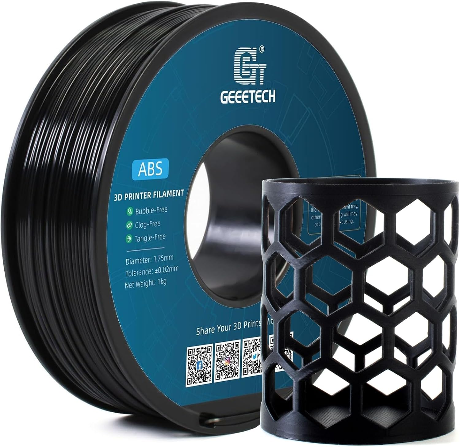 NEW GEEETECH 3D Printer Filament 1.75MM 1KG PLA/TPU/ABS+/PETG/Silk/Matte/HS-PLA - Afbeelding 284 van 298